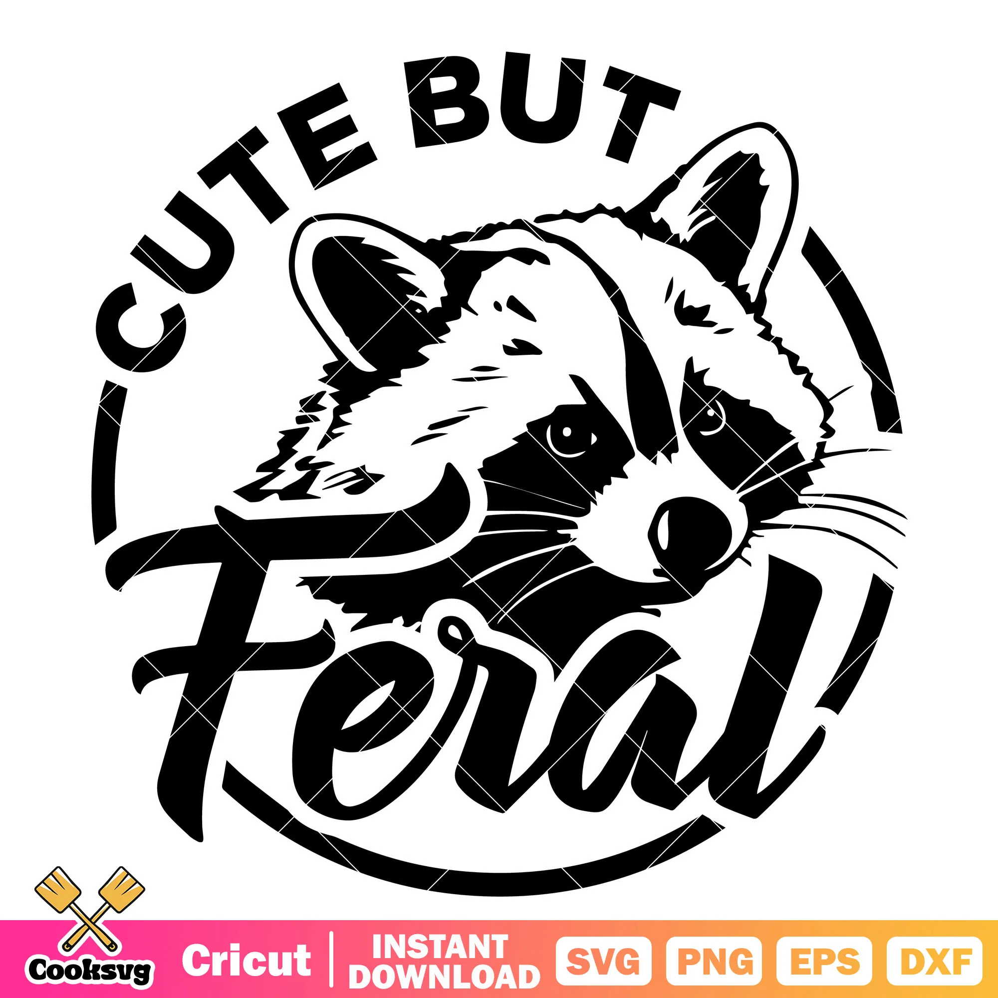 Raccon rocket cute but feral svg, cute raccoon svg, rocket raccoon svg