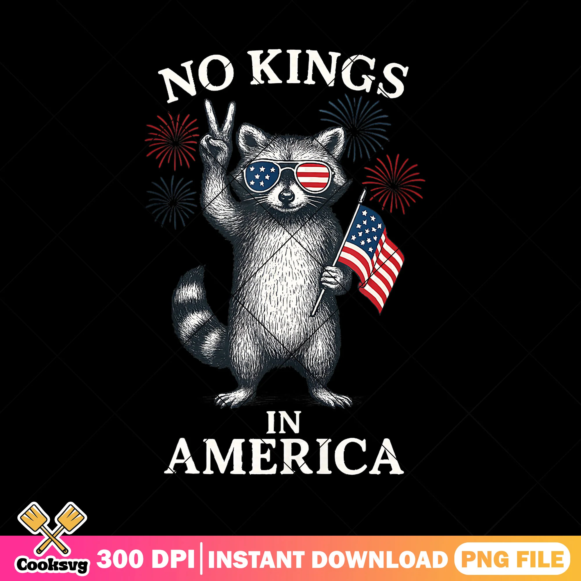 Raccoon no kings in america png, raccoon america png, no kings day png
