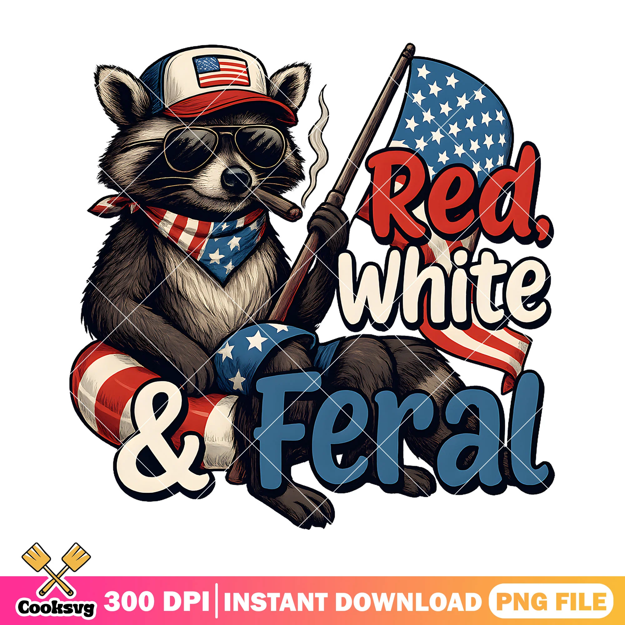 Raccoon red white feral png, Raccoon feral png, red white feral png