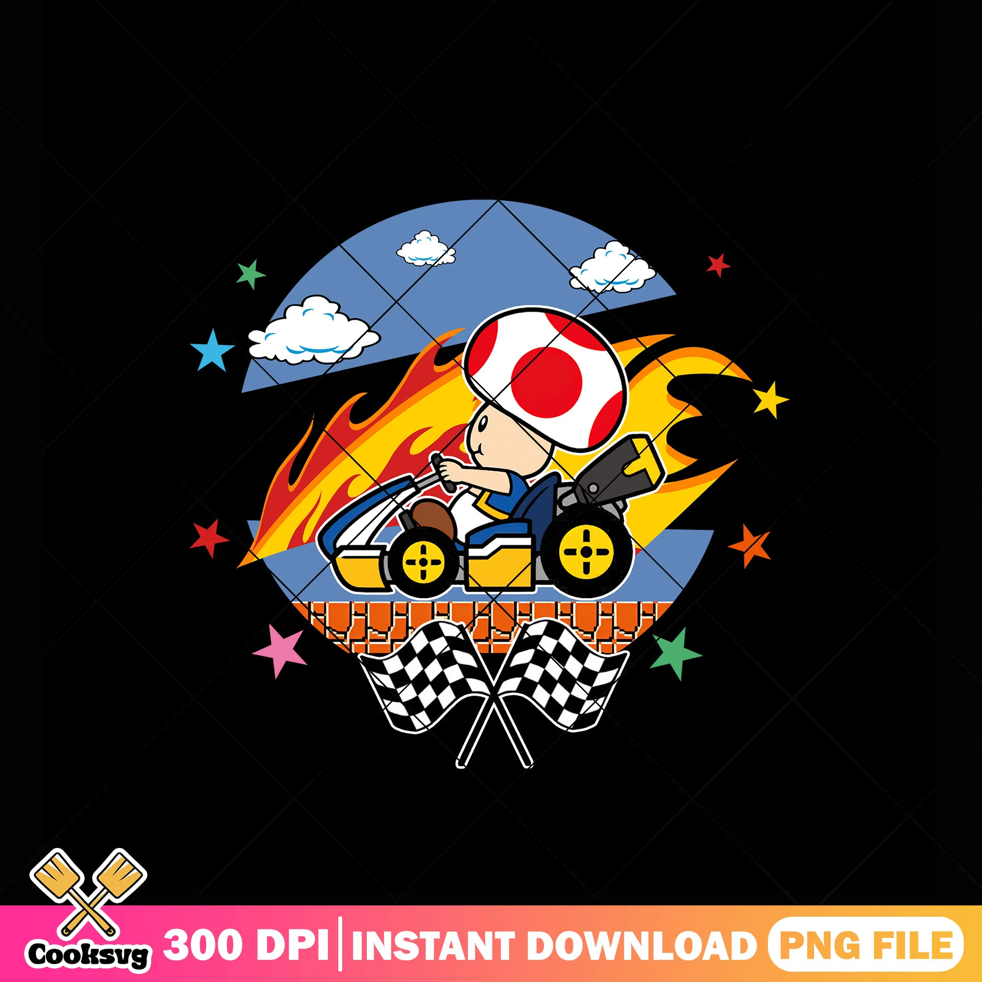 Racing kart toad nintendo png, mario video game png, nintendo swich png