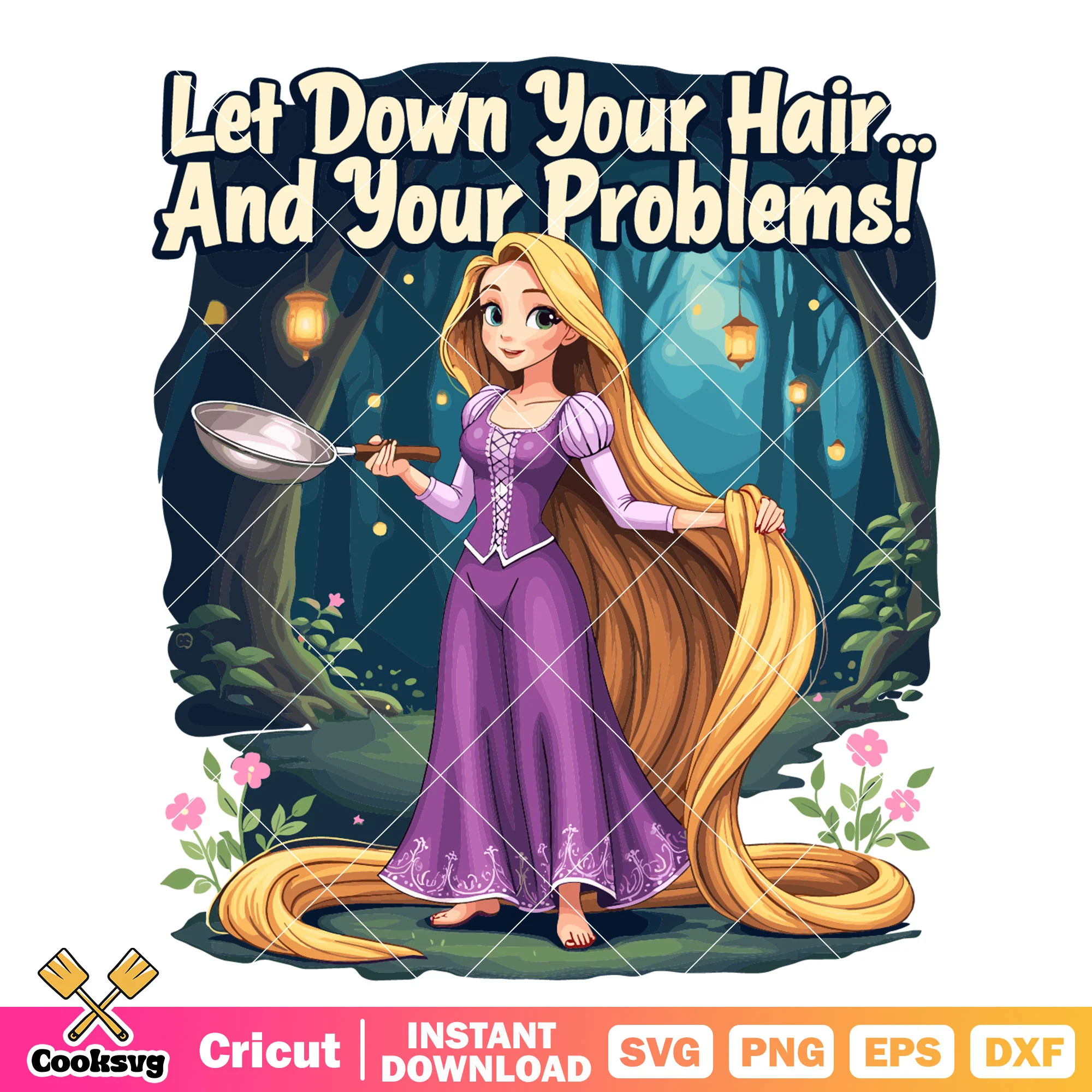 Rapunzel let down your hair svg, rapunzel princess disney svg