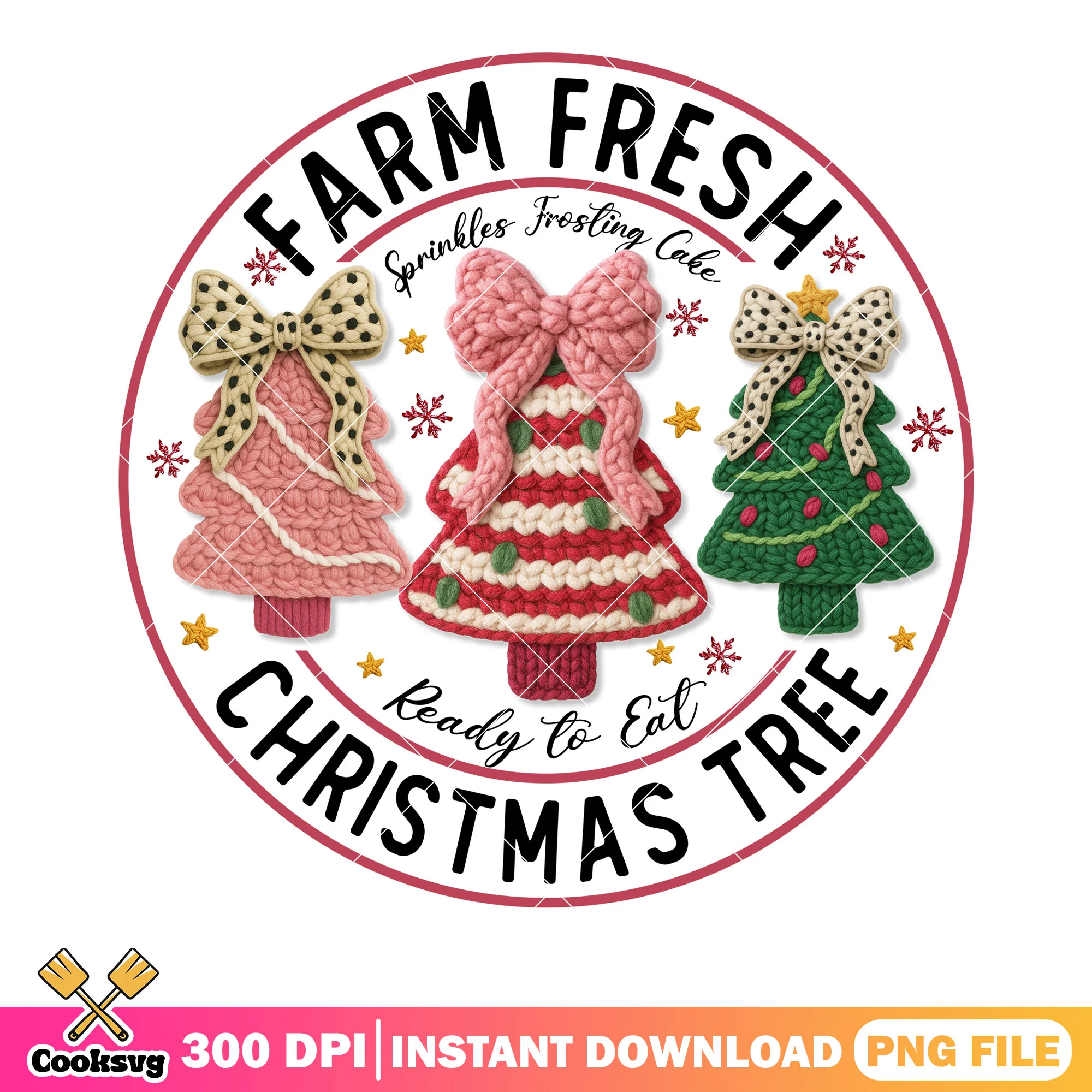 Ready to eat frosting cake png, christmas tree png, snowflake png