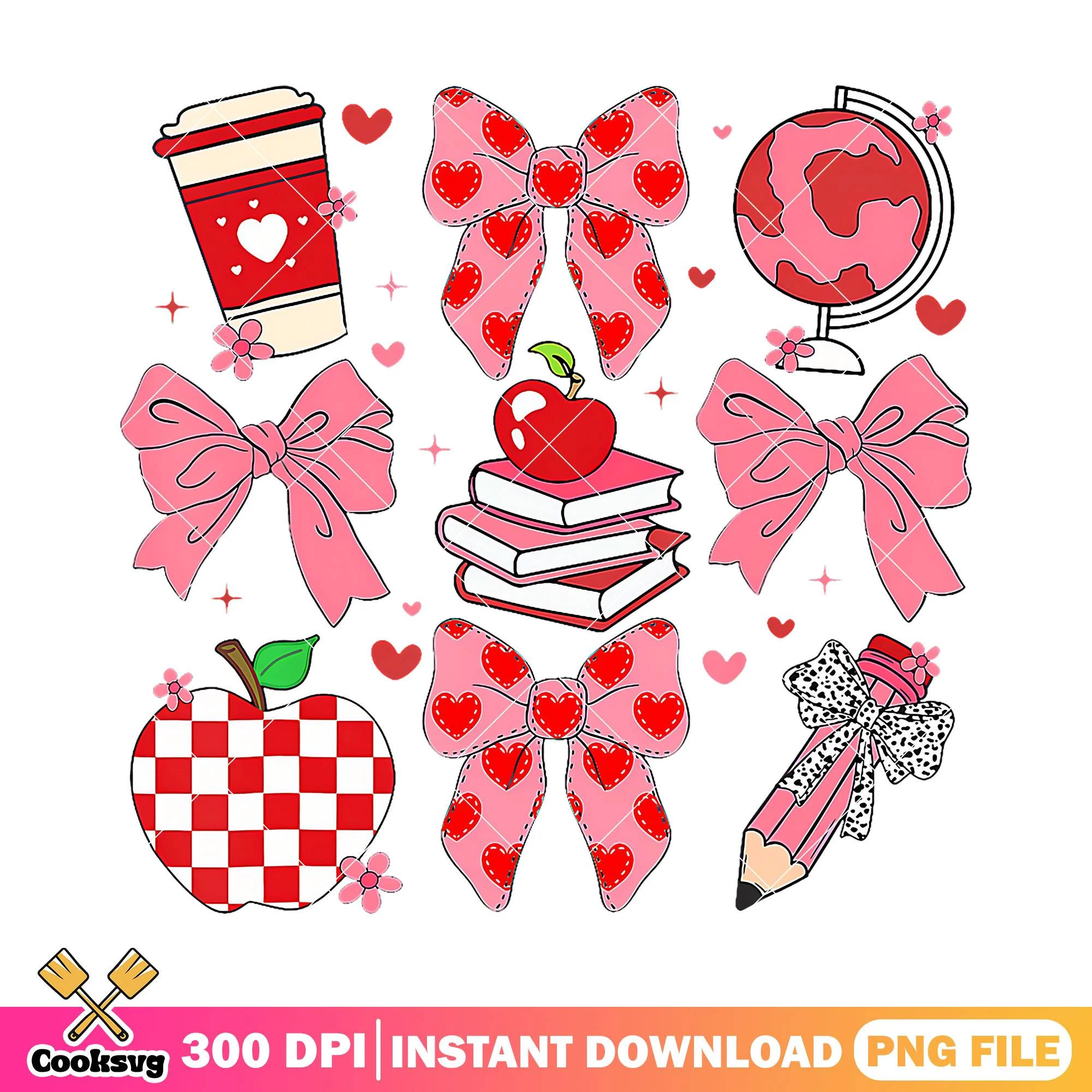 Red and white supplies png, welcome back to school png, image cute png