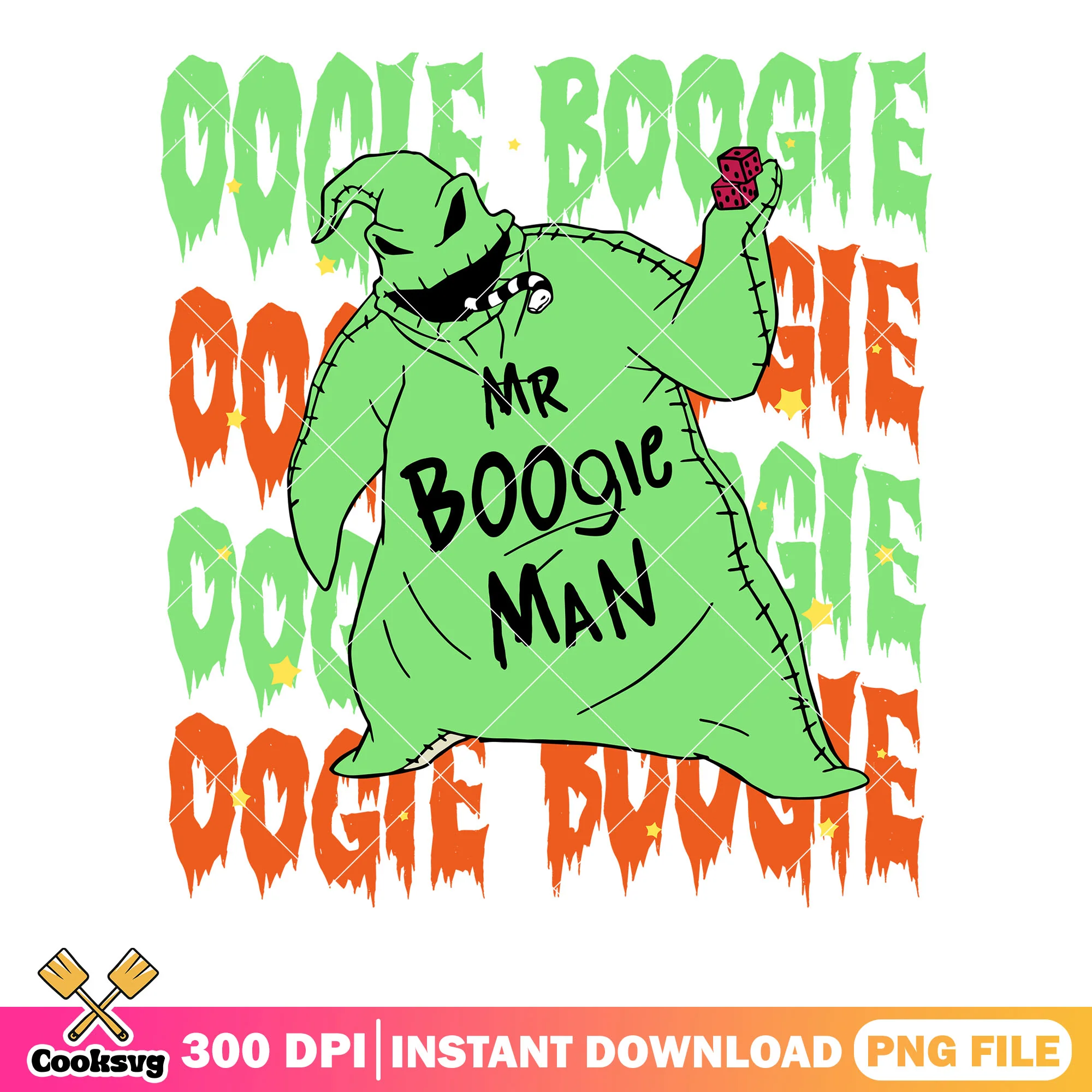 Red dice Oogie boogie png, candy cane png, halloween night png