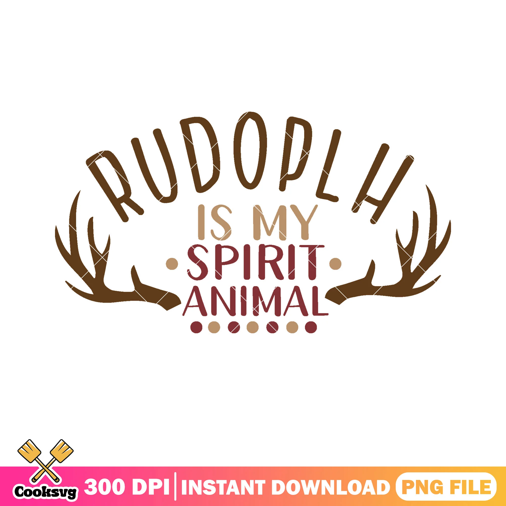 Rudoplh is my spirit animal png, christmas spirit png, merry xmas png