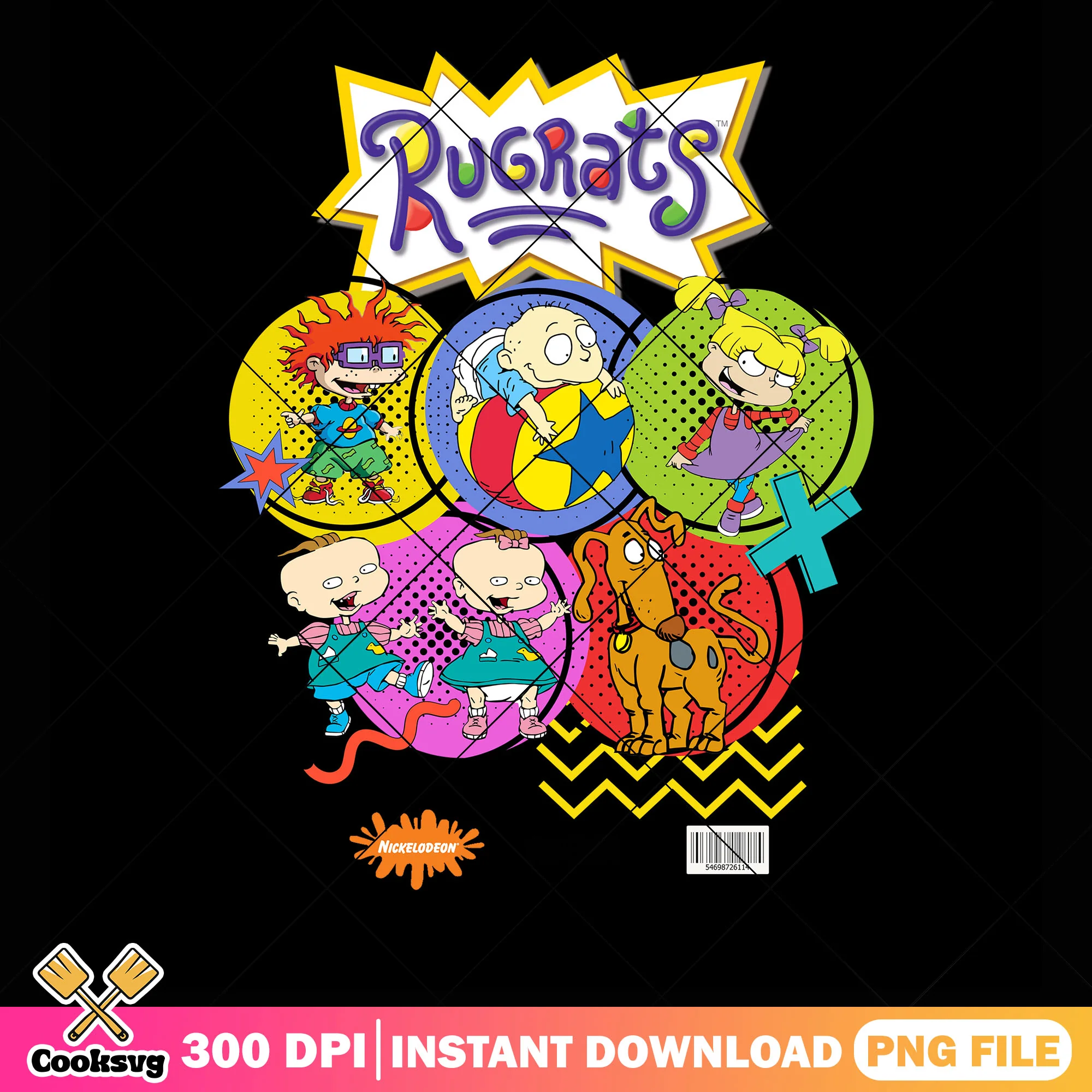 Rugrats the family png, Chuckie Finster png, Retro style png
