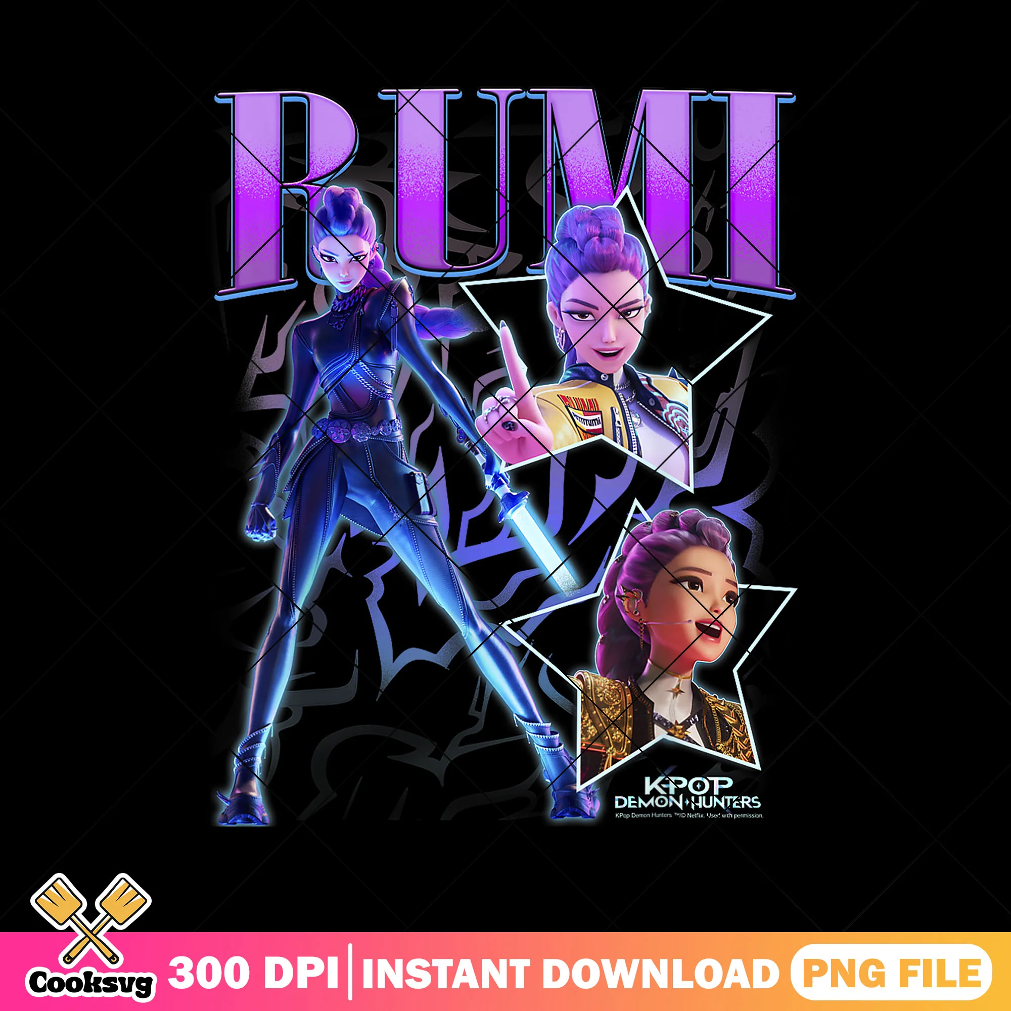 Rumi demon mode png, rumi huntrix png, kpop hunters png