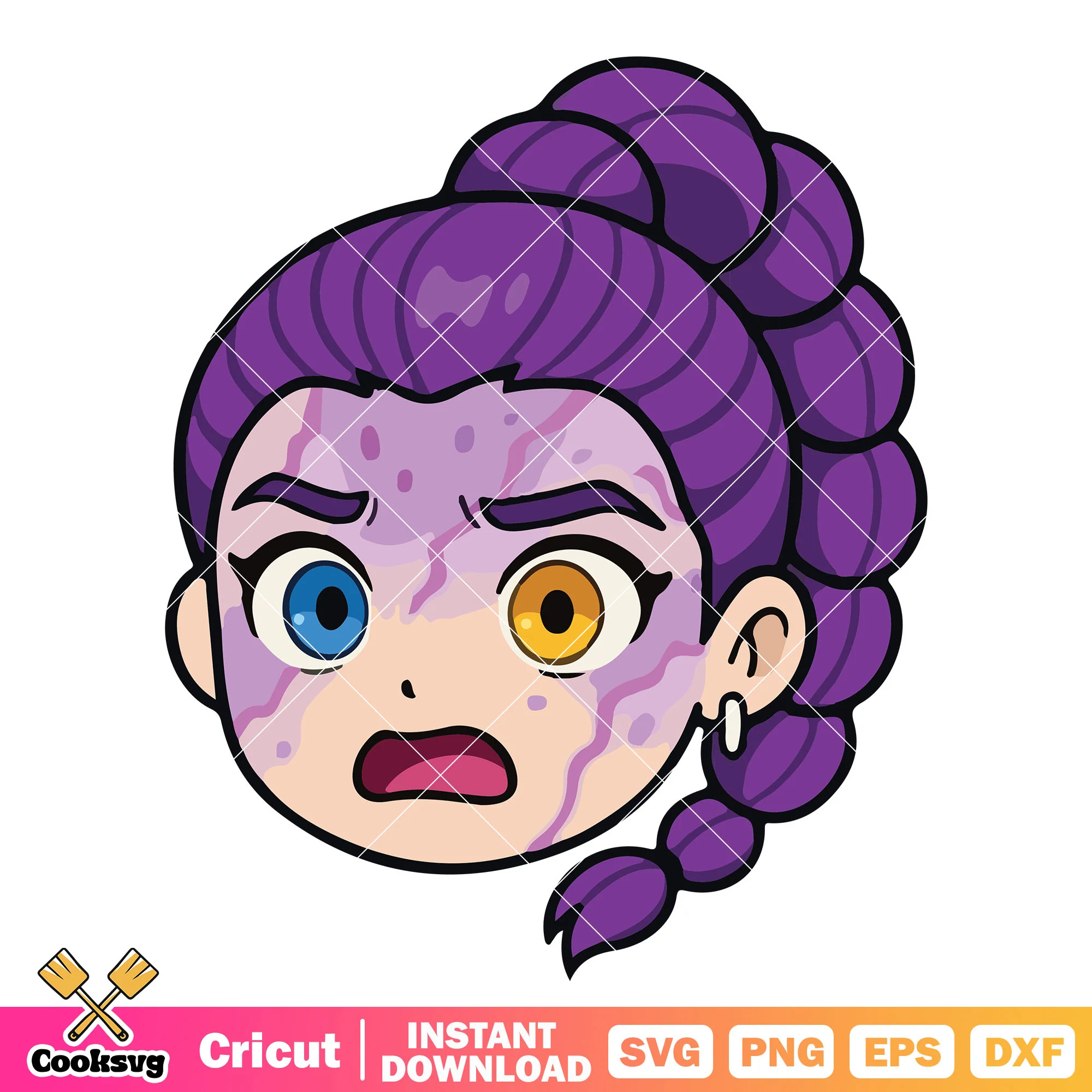 Rumi half demon form svg, huntrix rumi svg, rumi kpop svg
