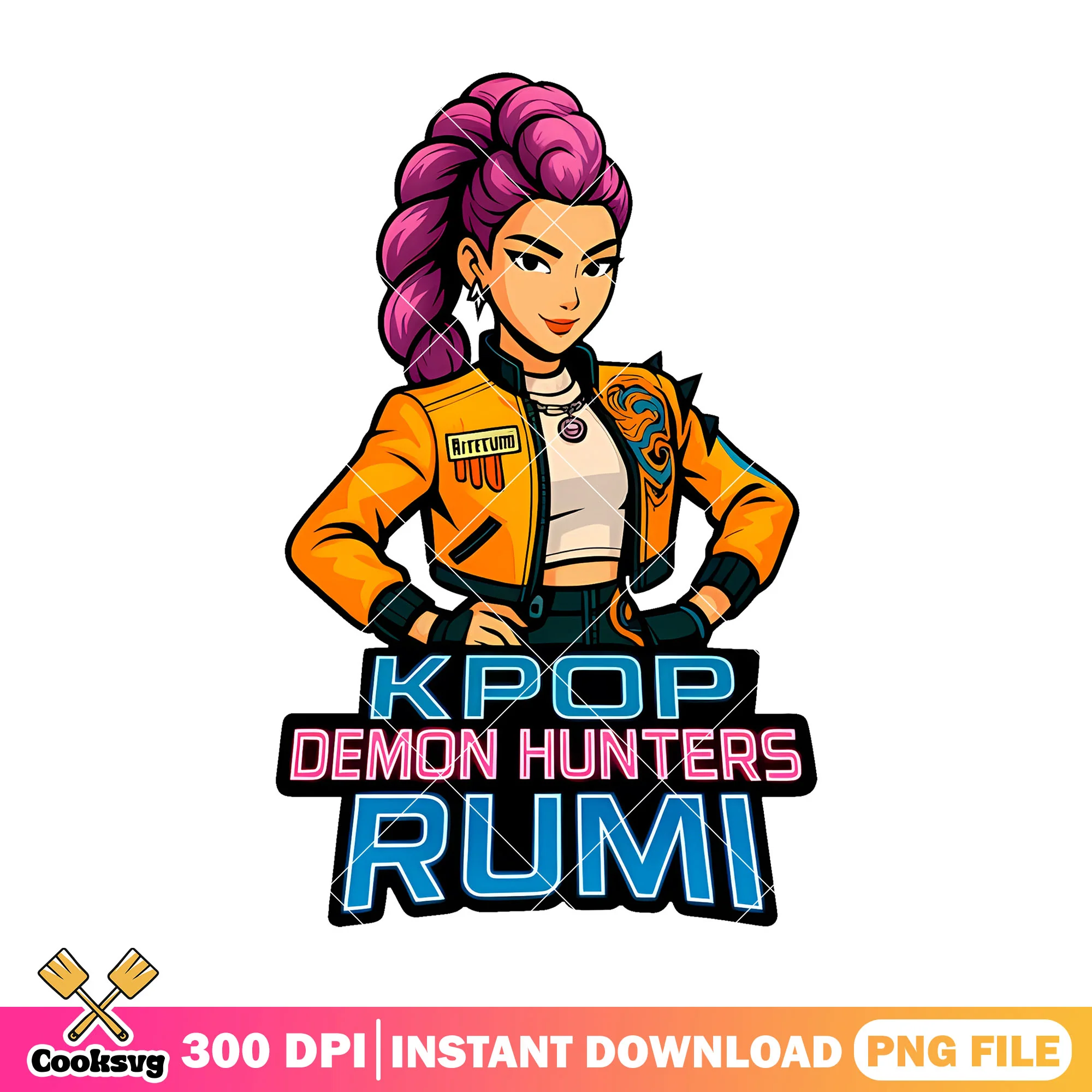 Rumi huntrix girl png, rumi huntrix png, huntrix band png