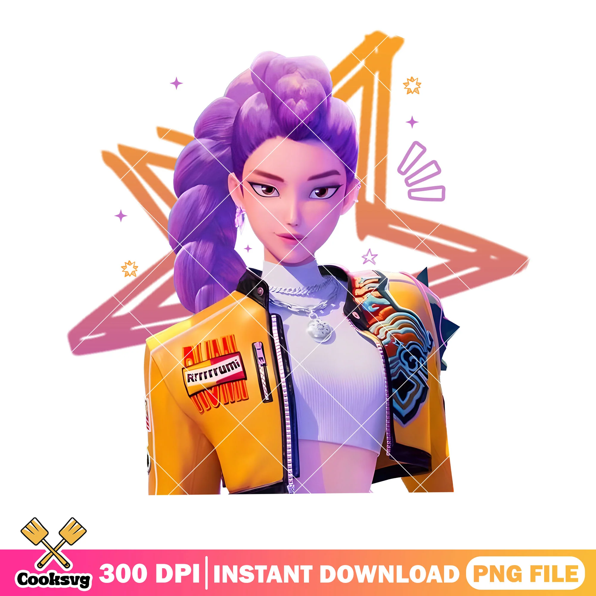 Rumi the slay one png, huntrix girl png, rumi huntrix png