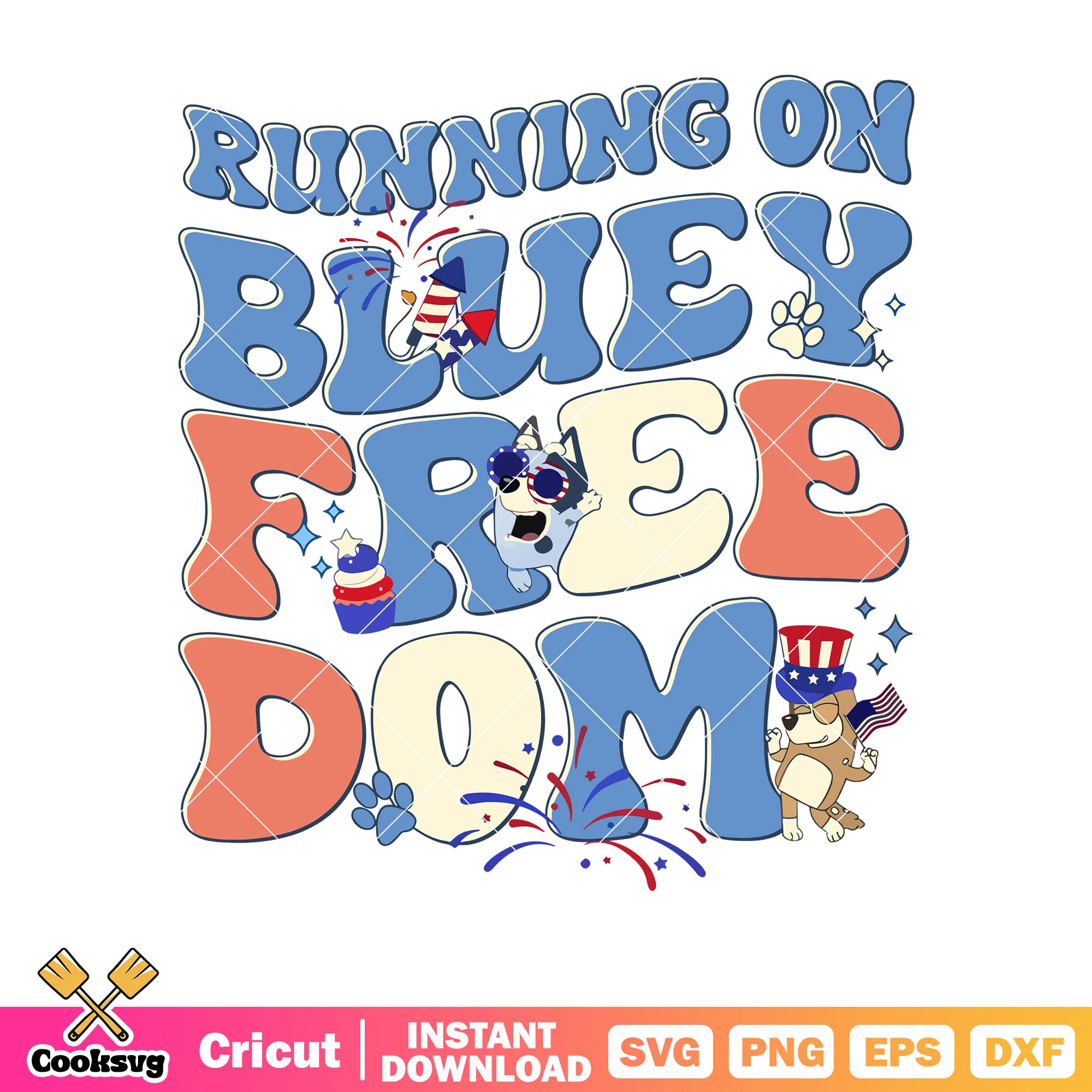 Running on bluey free dome svg, bluey birthday svg, bluey funny svg