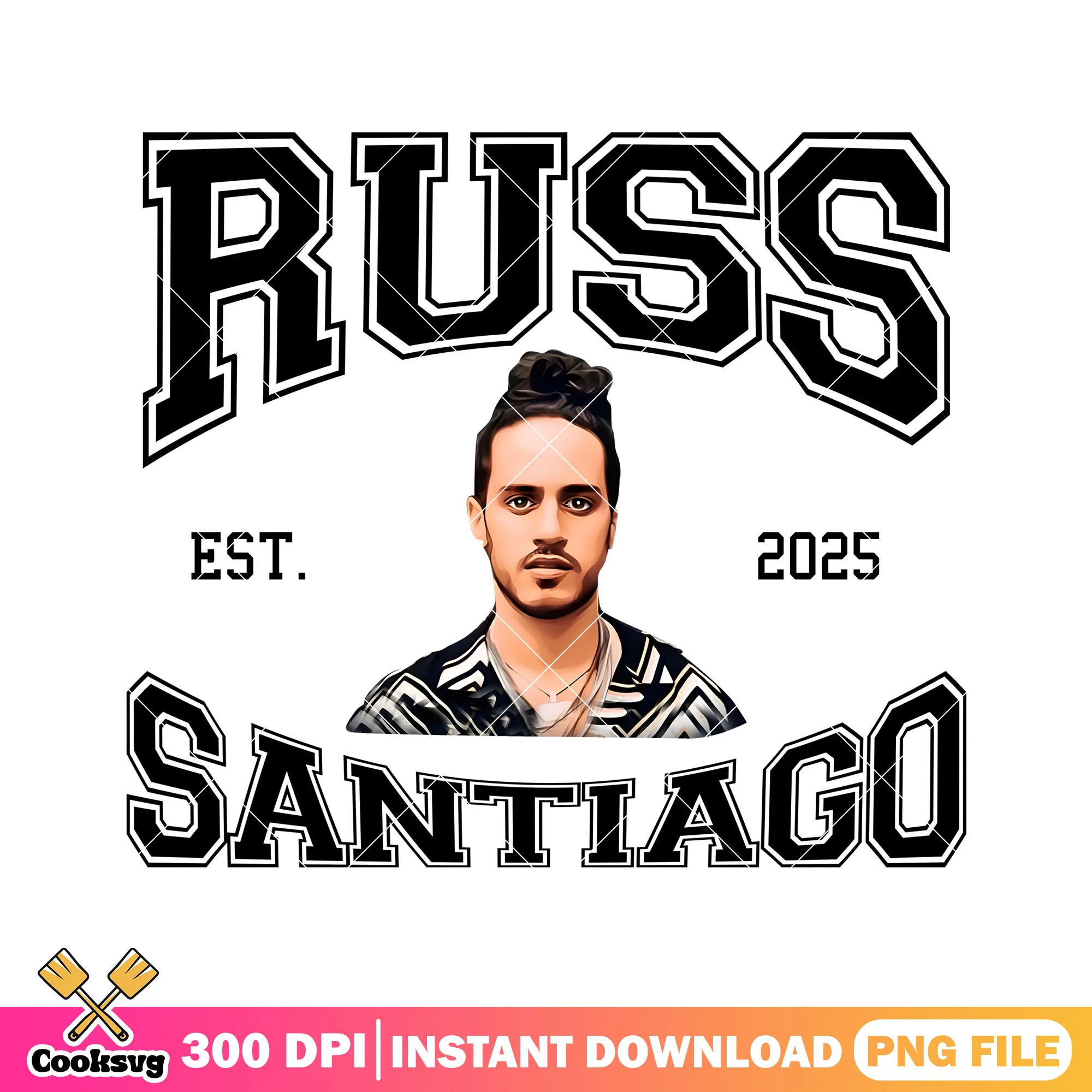 Russ santiago est 2025 tour png, Wild tour tshirt png, russ rapper png