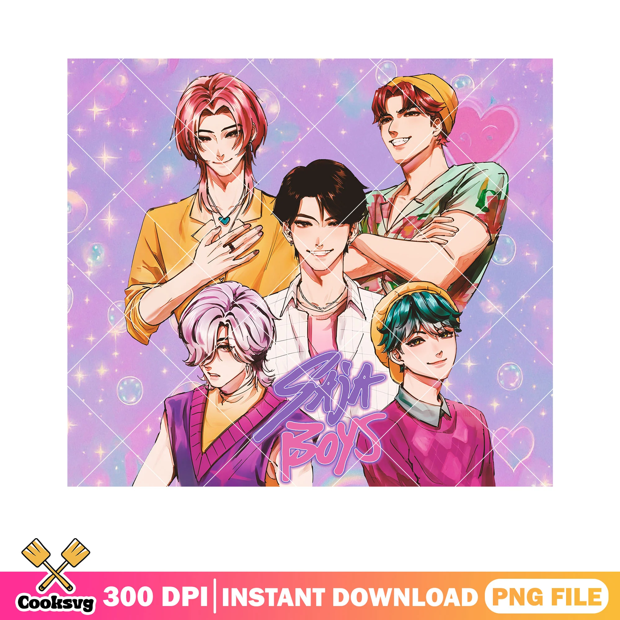 Saja boys anime png tumbler, love saja boys png, kpop saja png