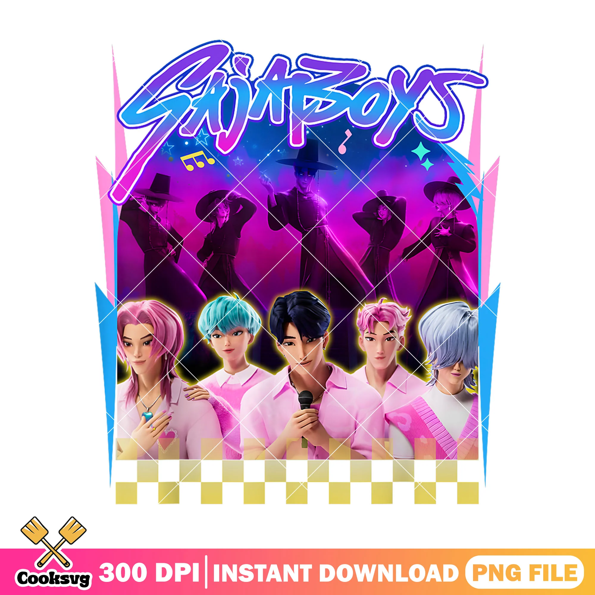 Saja boys arts png, mystery saja png, kpop hunters png