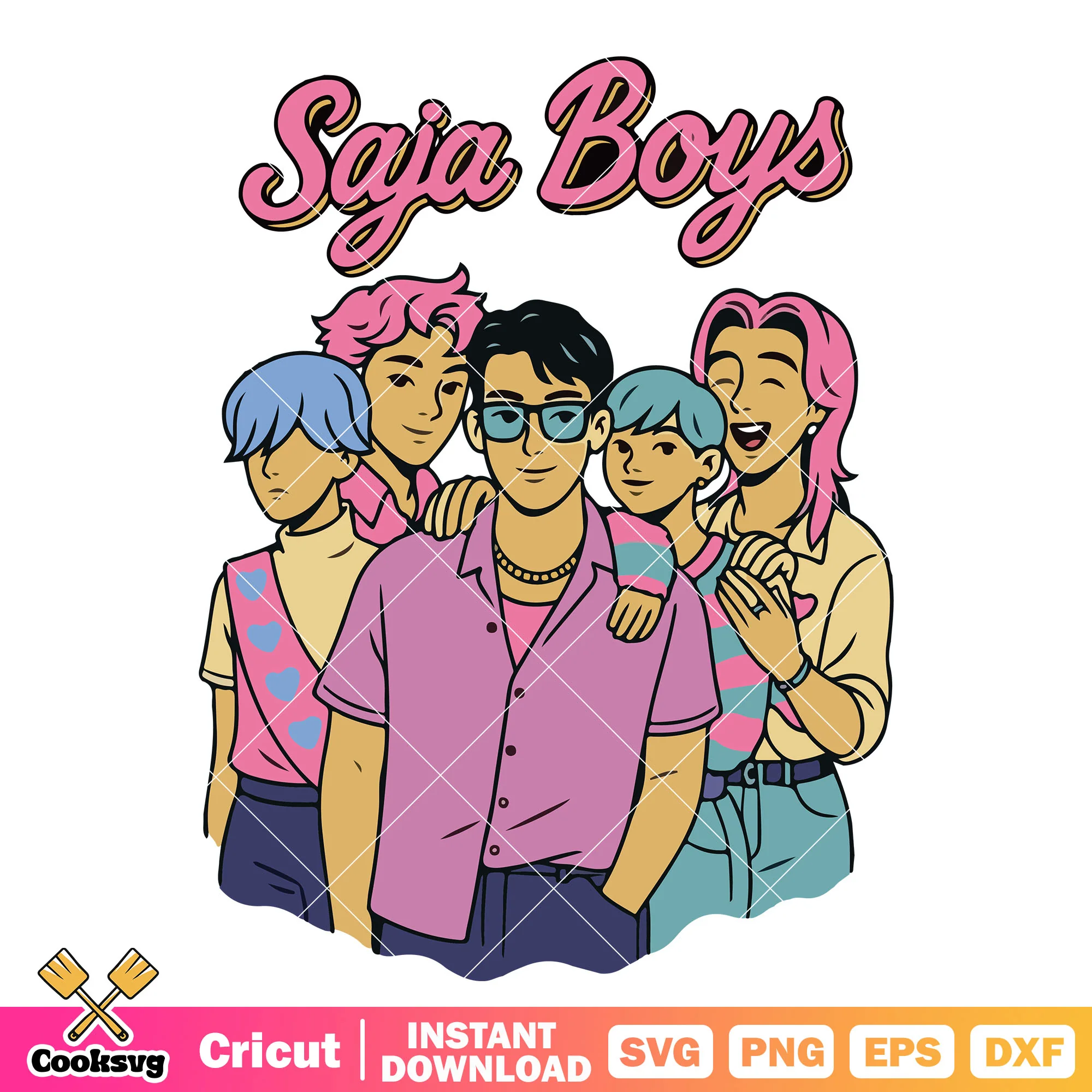 Saja boys kpop vintage svg, saja boys band svg, soda pop svg