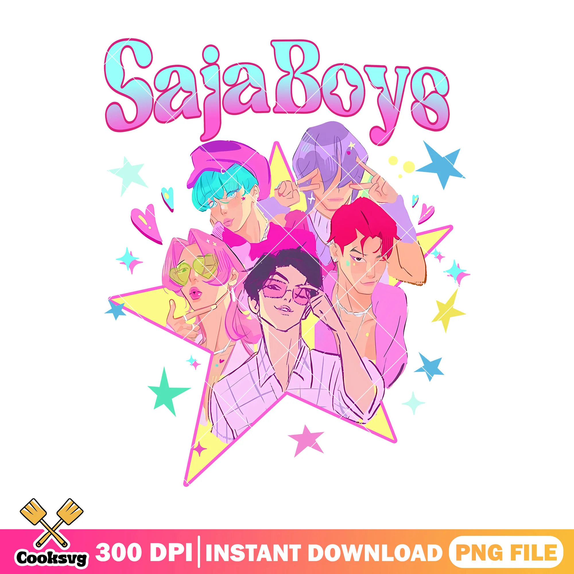 Saja boys star shining png, love saja boys png, kpop netflix png