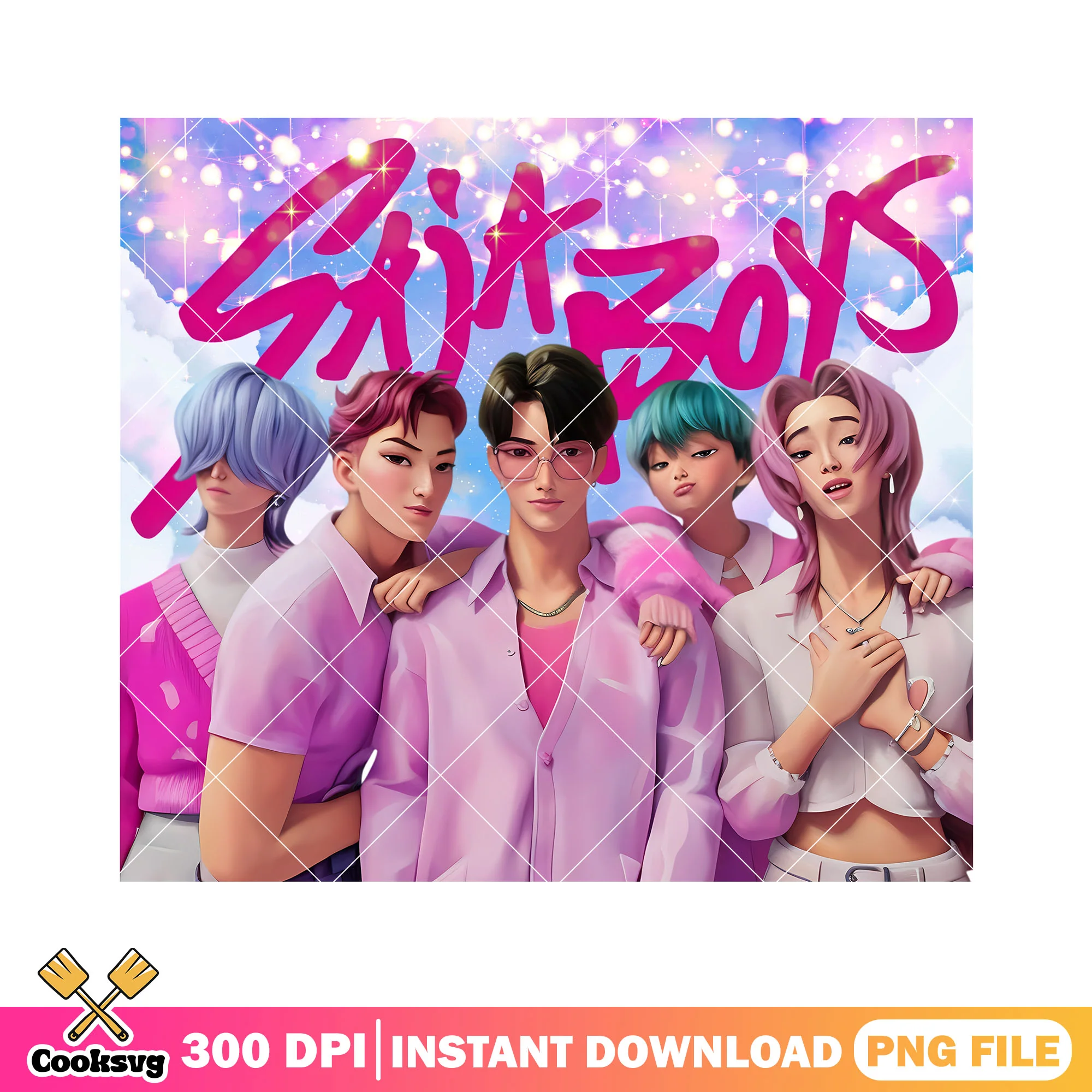 Saja boys the pink lover png, saja boys band png, kpop hunters png