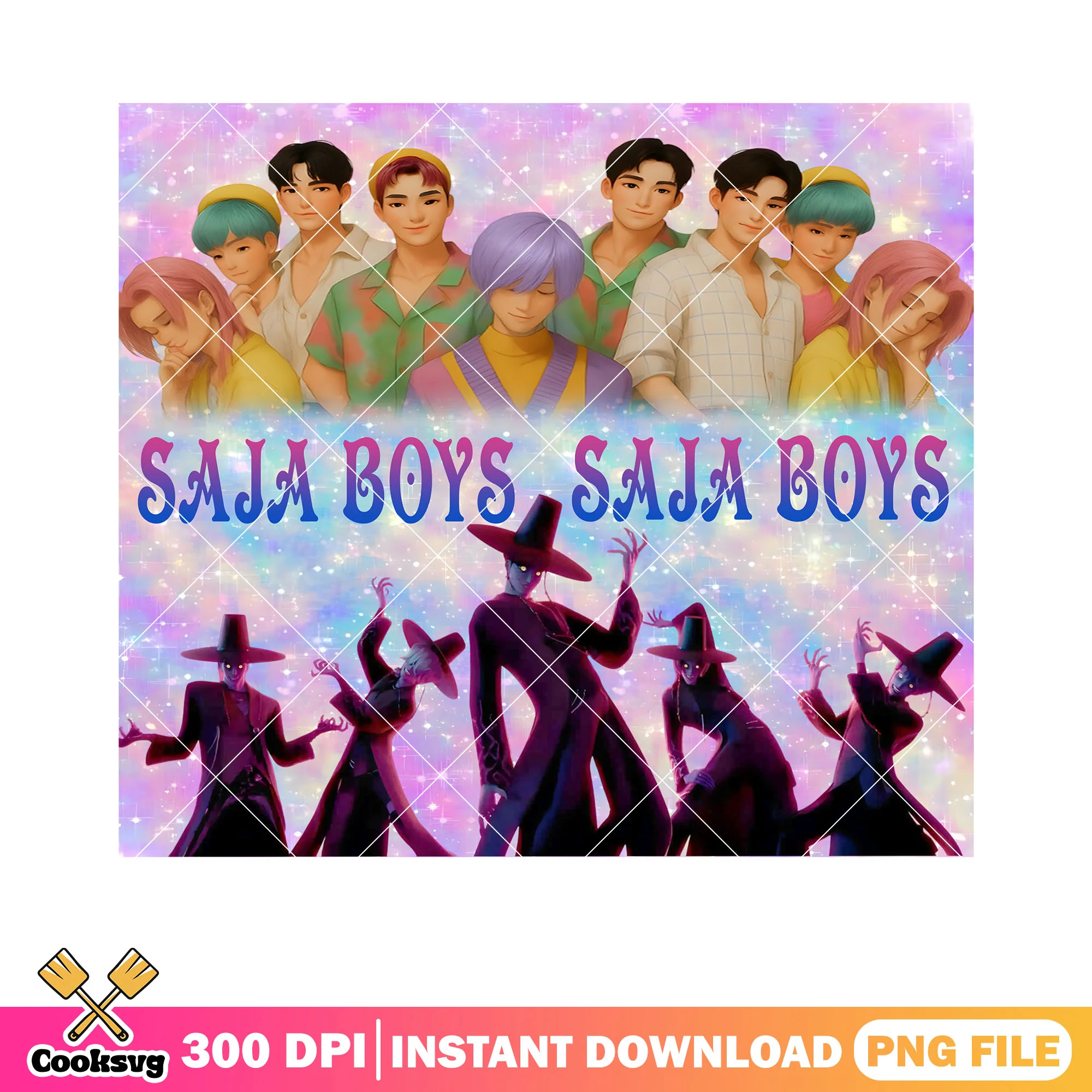 Saja boys two side png tumbler, saja boys band png, kpop hunters png