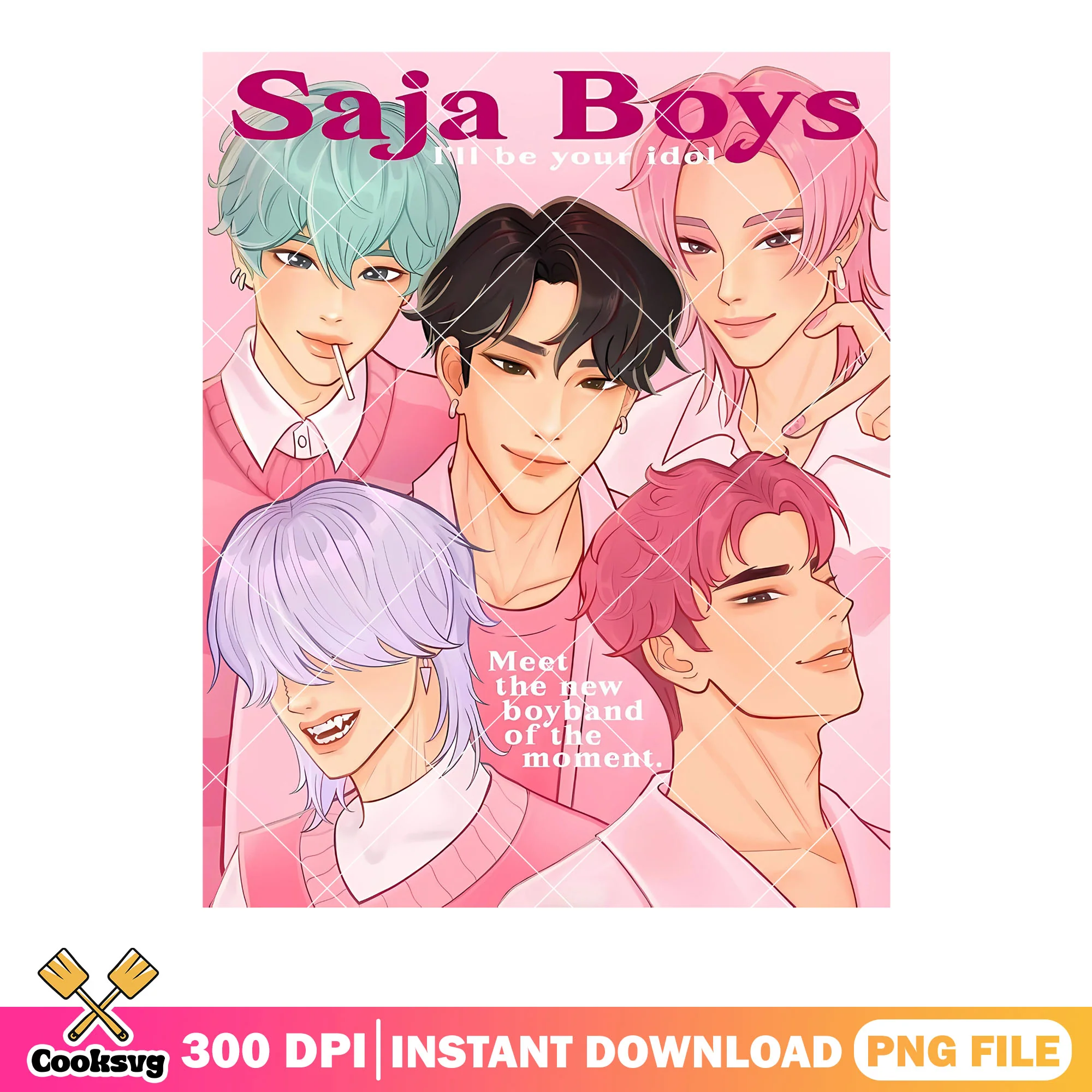 Saja boys will be your idols png, kpop demon hunters png, saja boys png