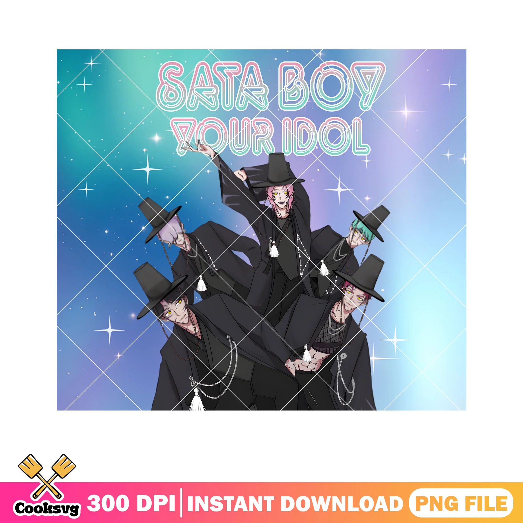 Saja boys yours idols logo png, anime yours idol png, kpop idol png