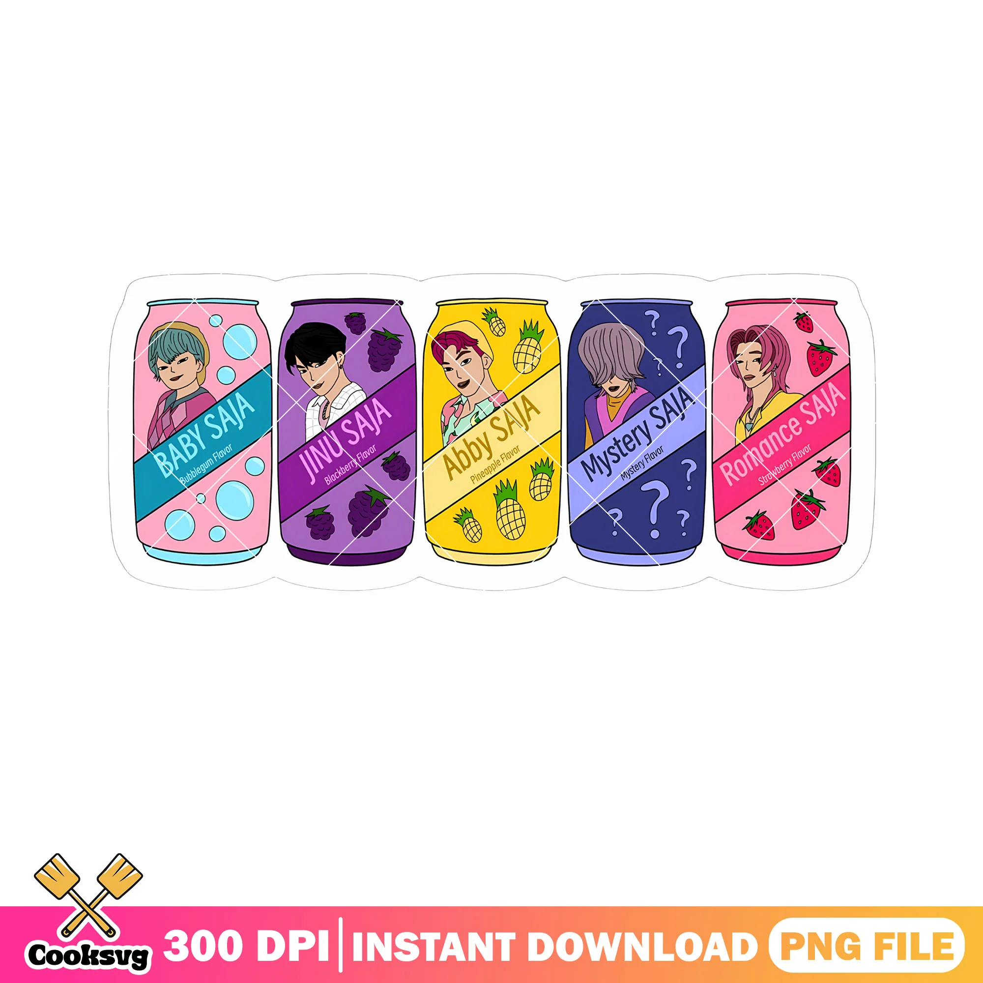 Saja soda can sticker png, saja soda pop png, soda can design png