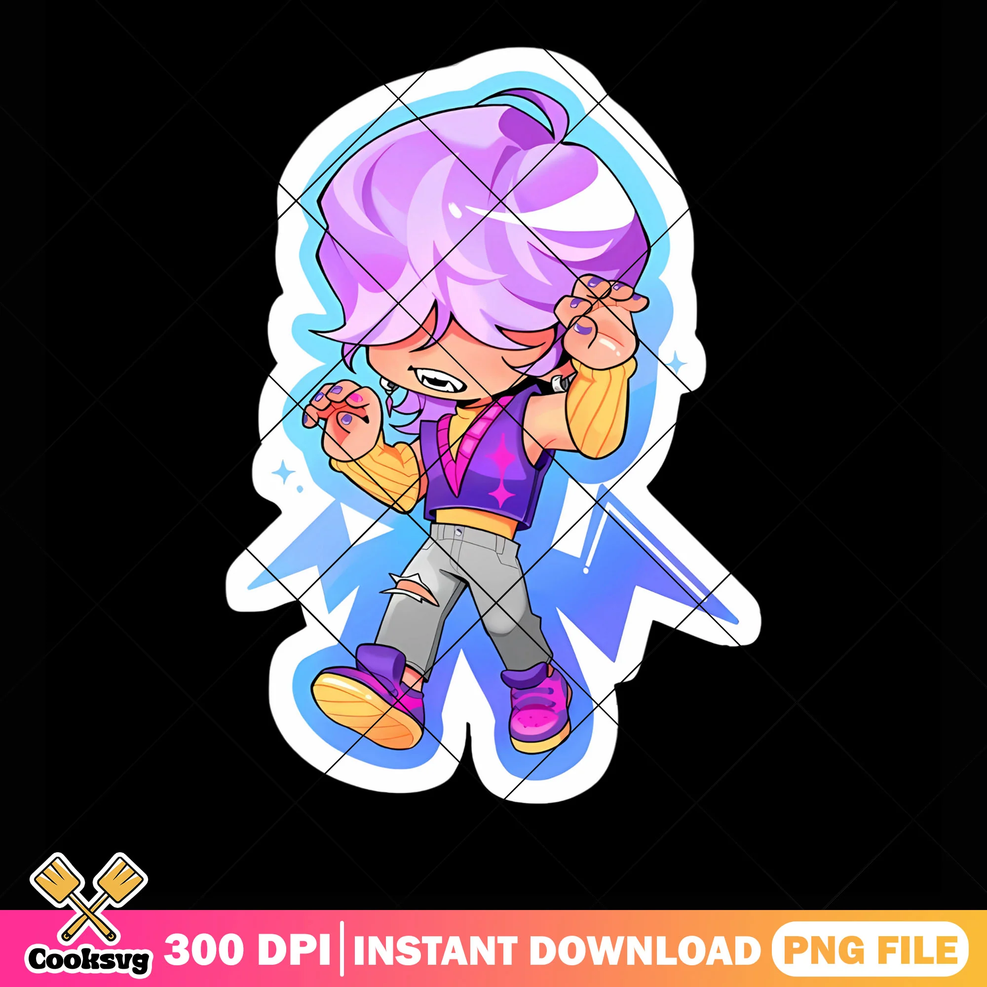 Saja sticker gifts mystery png, mystery saja png, kpop demon hunters png