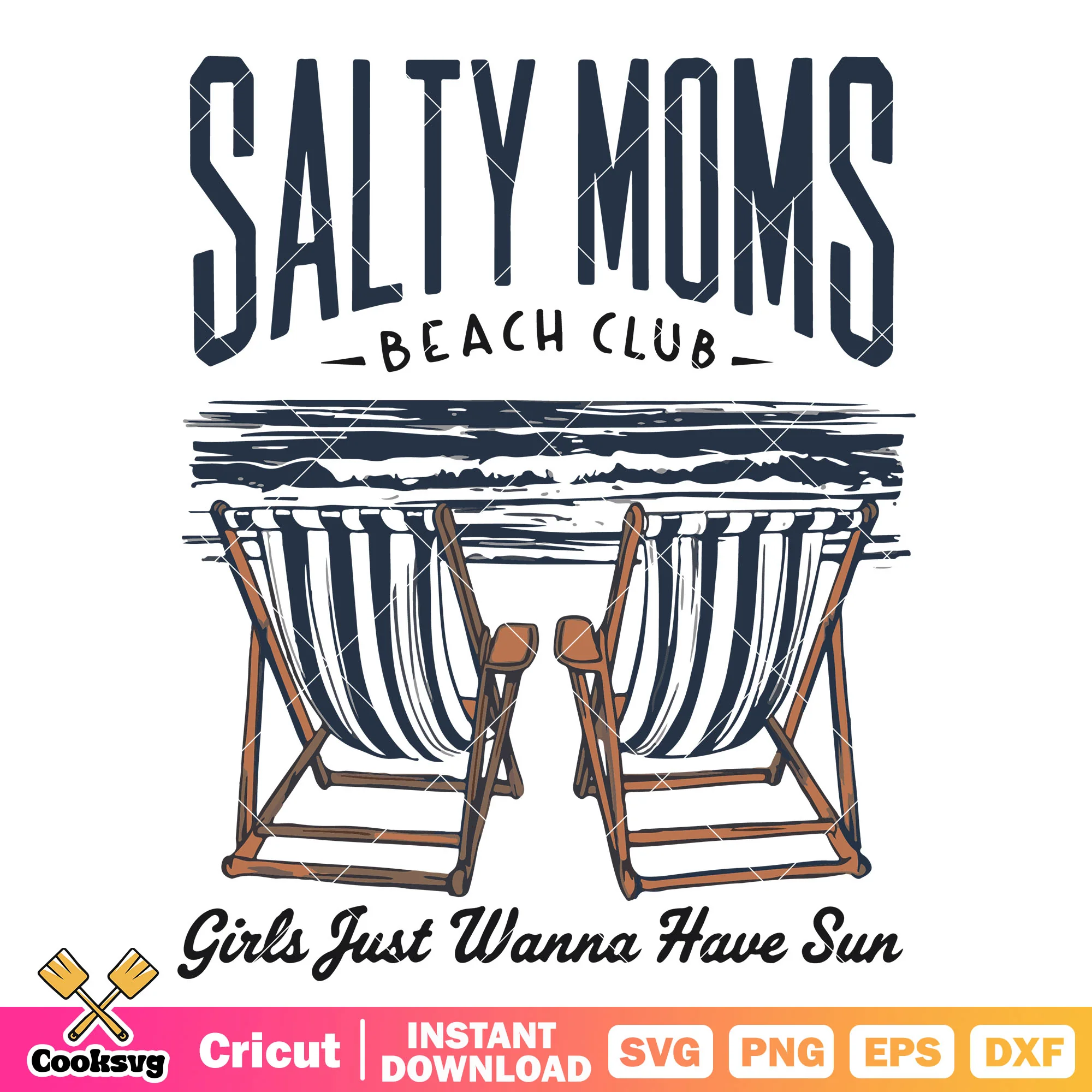 Salty moms beach club sun svg, beach club svg, salty mom svg