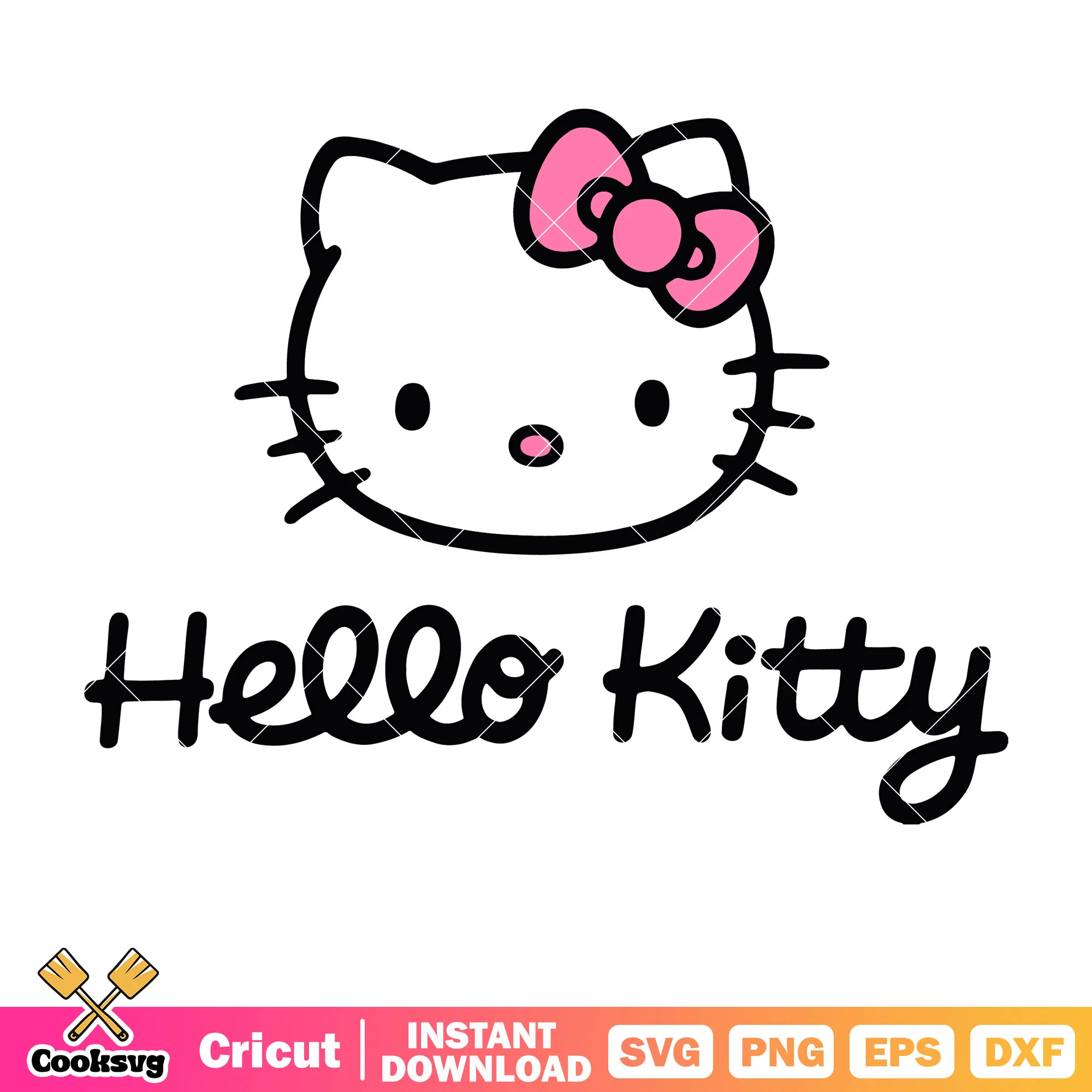 Sanrio hello kitty face svg, hello kitty svg, sanrio cartoon svg