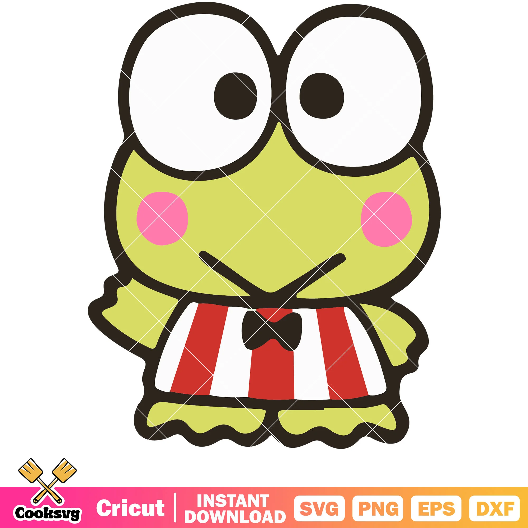 Sanrio Keroppi hello svg, sanrio cartoon svg, cute keroppi svg