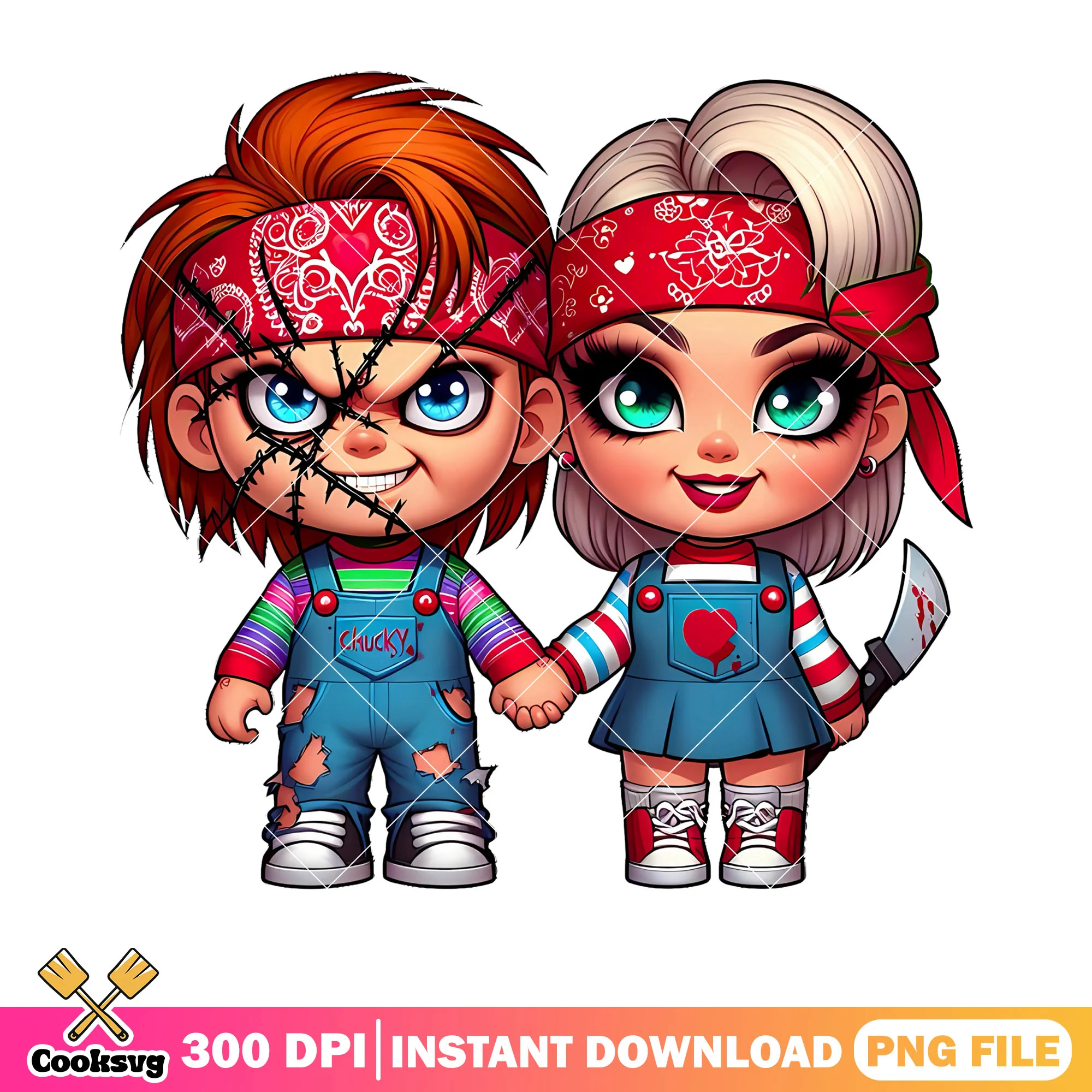 Scared face png, cute halloween costume png, tiffany valentine png
