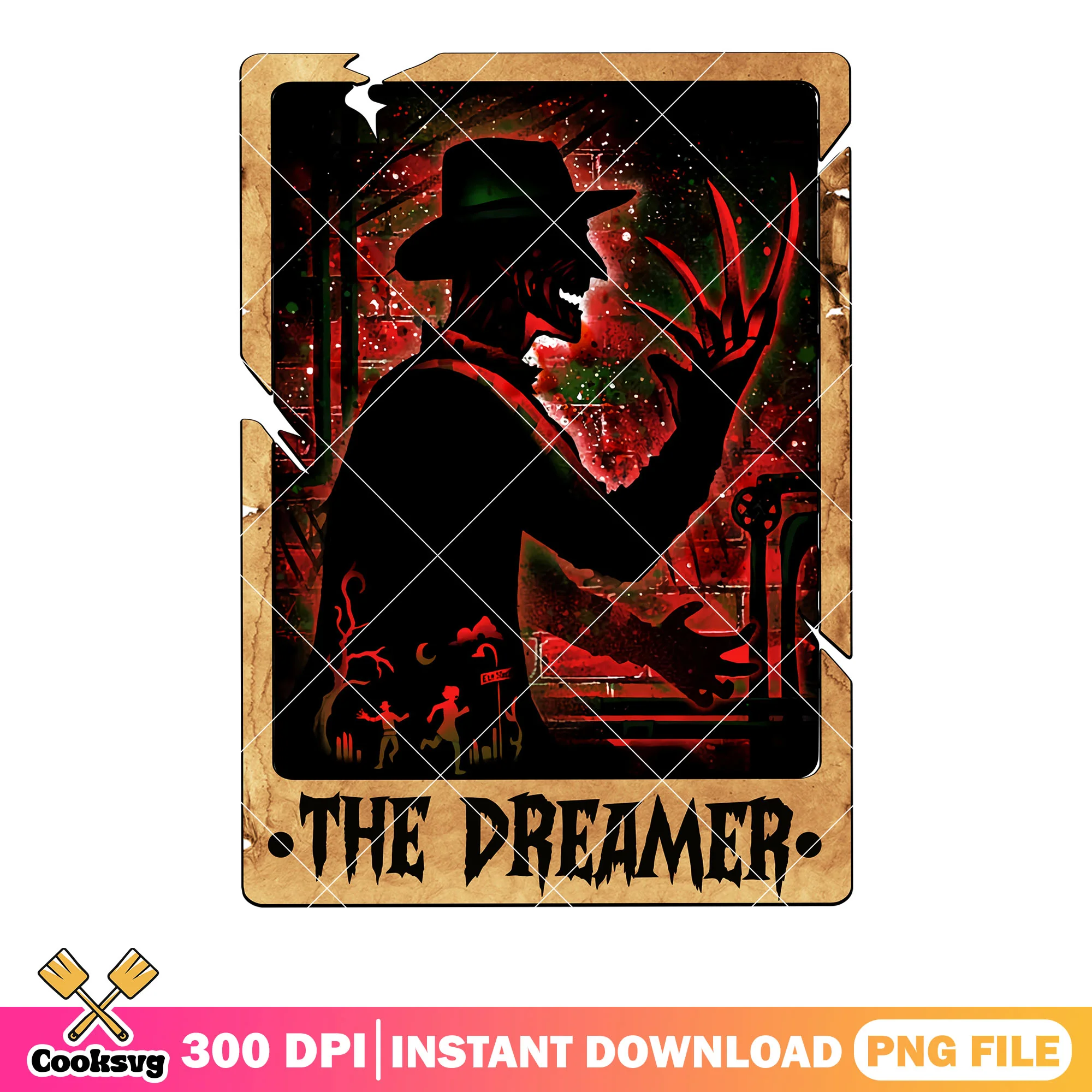 Scary nightmare png, the killer png, scary halloween png