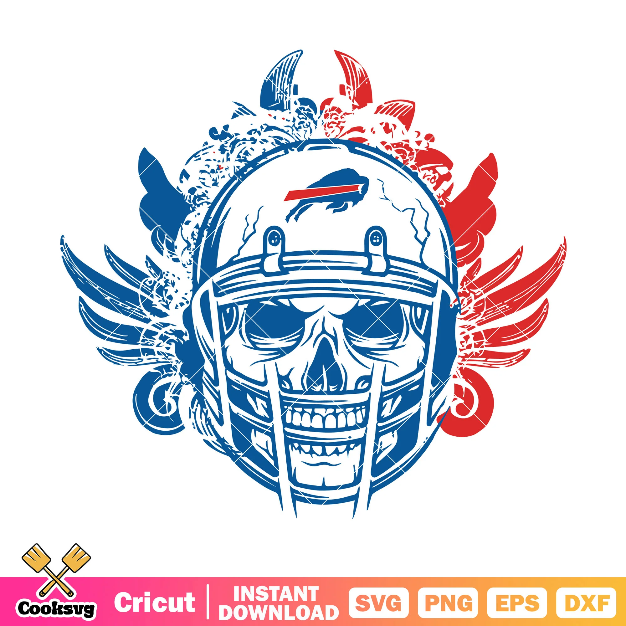 Scary skull buffalo svg, buffalo bills svg, nfl helmets svg
