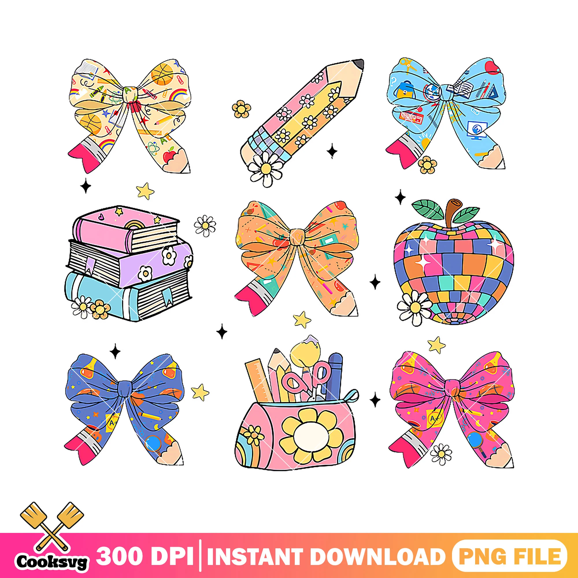 School supplies design png, supplies colors png, go back to school png