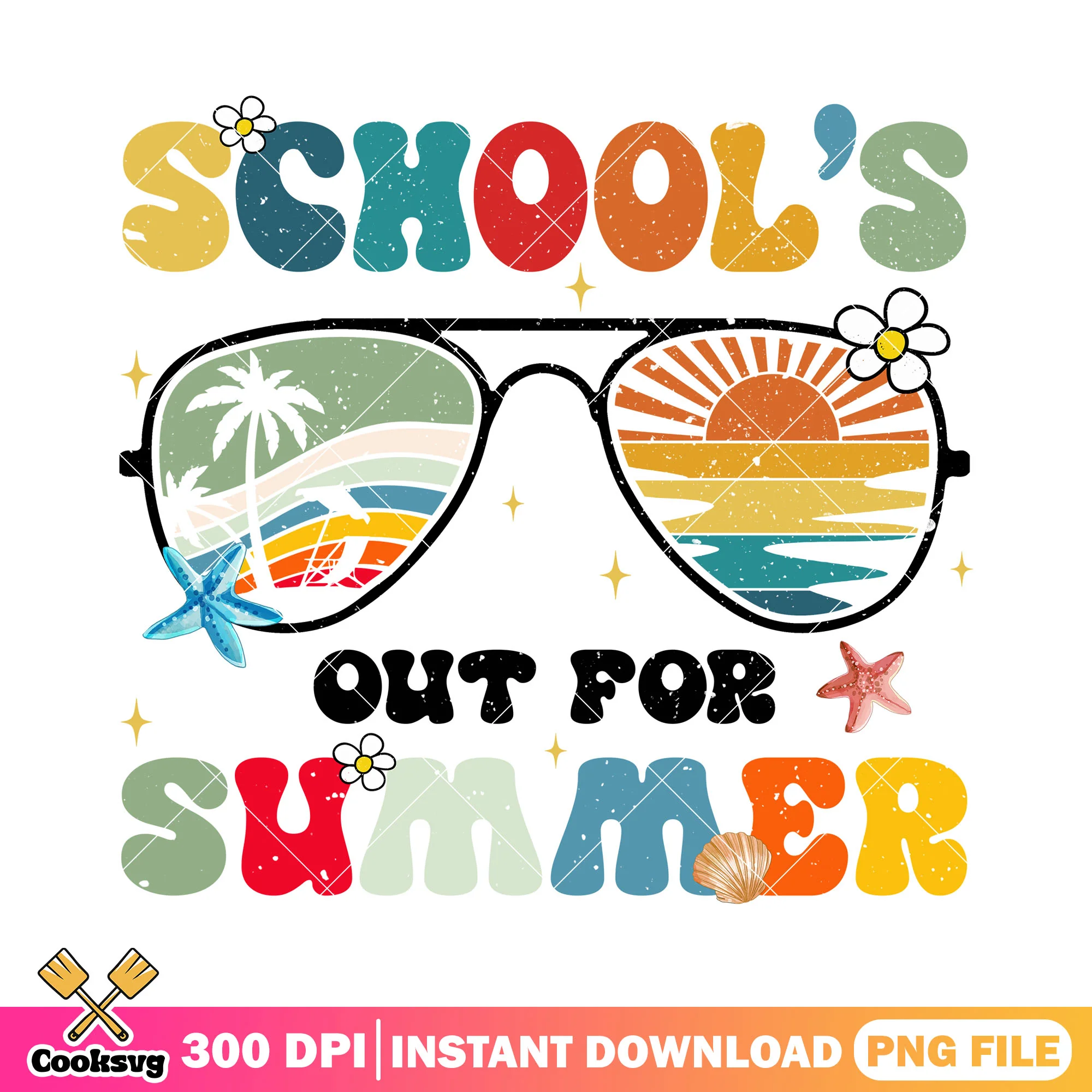 School's out for summer png, back to school image png, sun glasses png