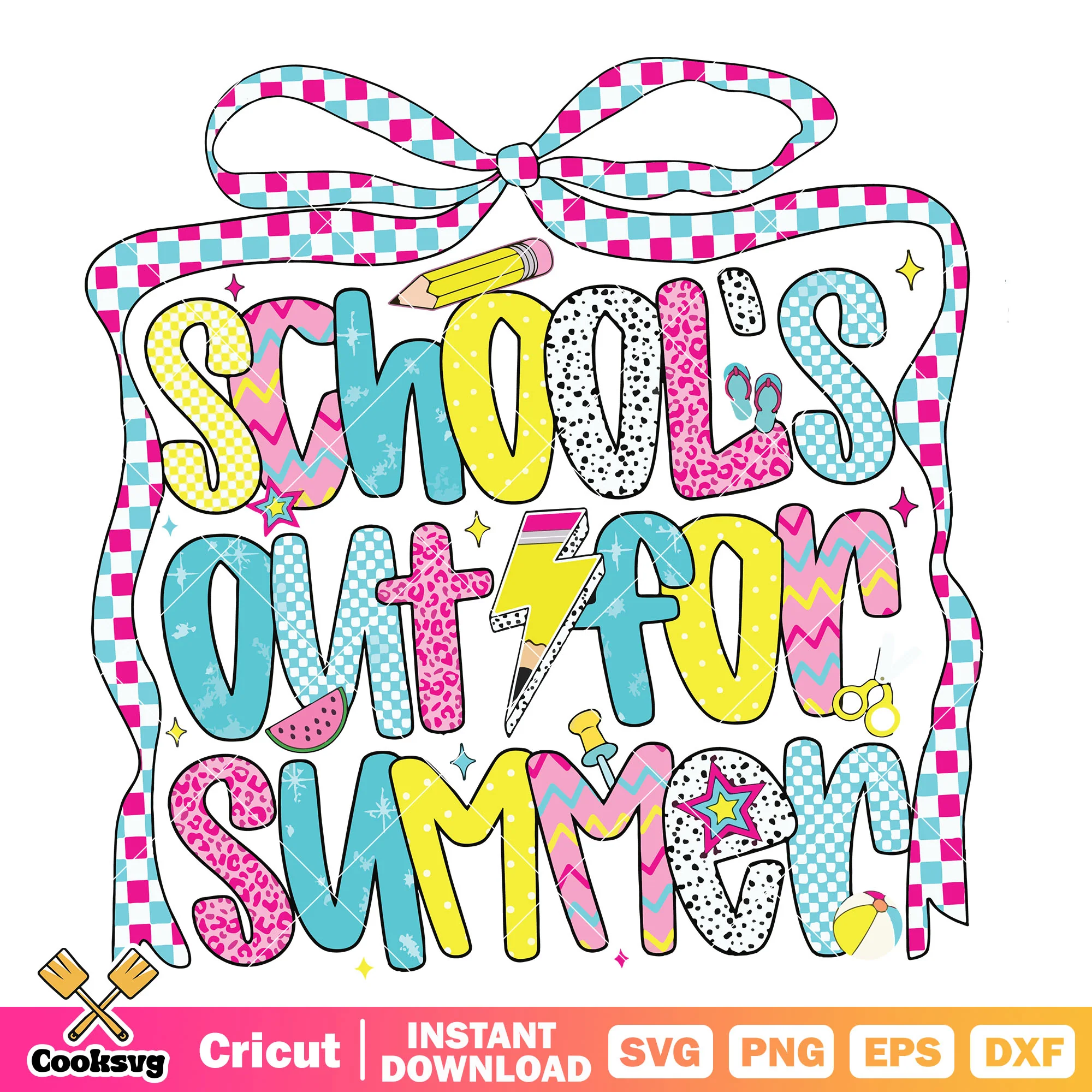 Schools out for summer svg, summer class svg, summer time svg