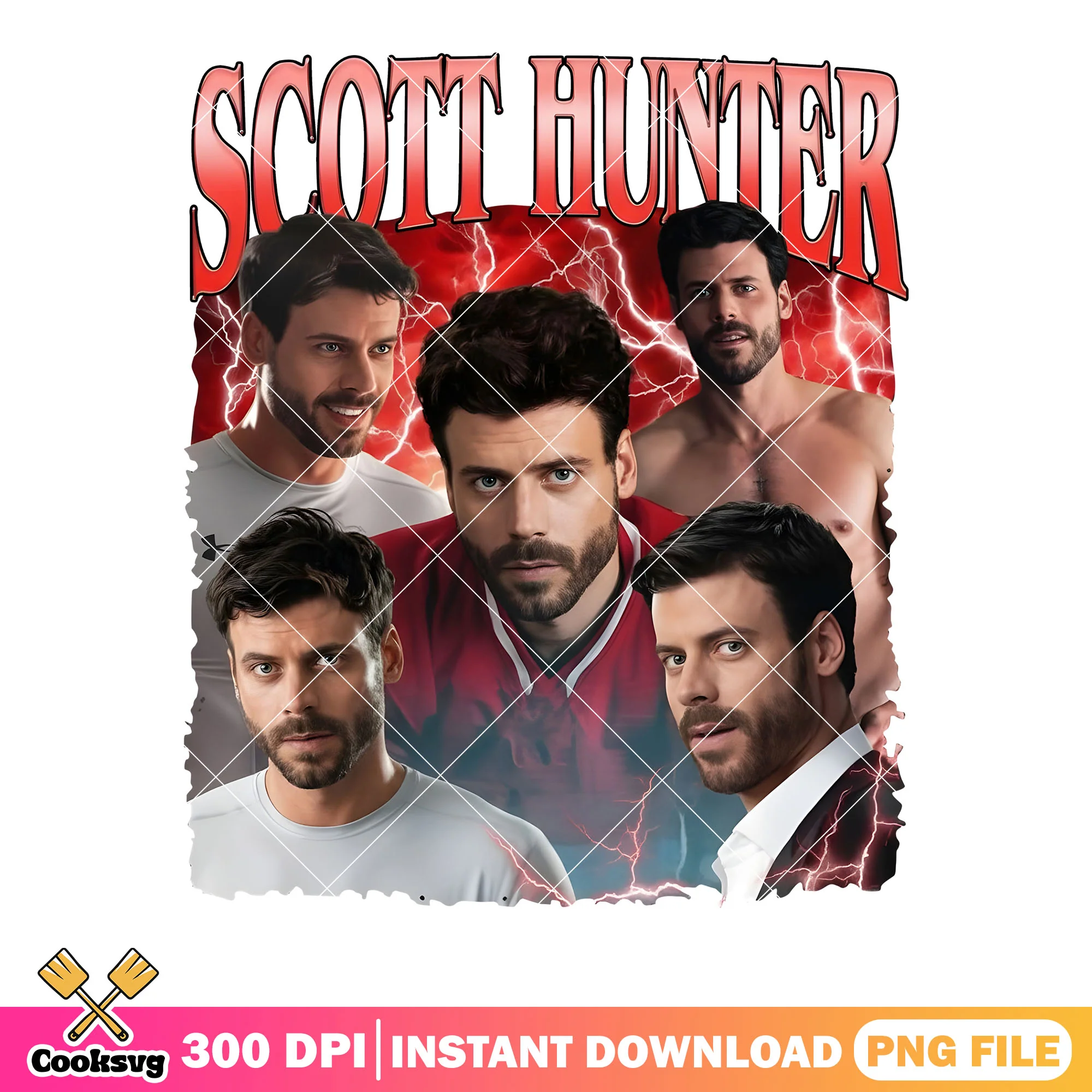 Scott red thunder shirt png, heated rivalry png, Scott hunter png