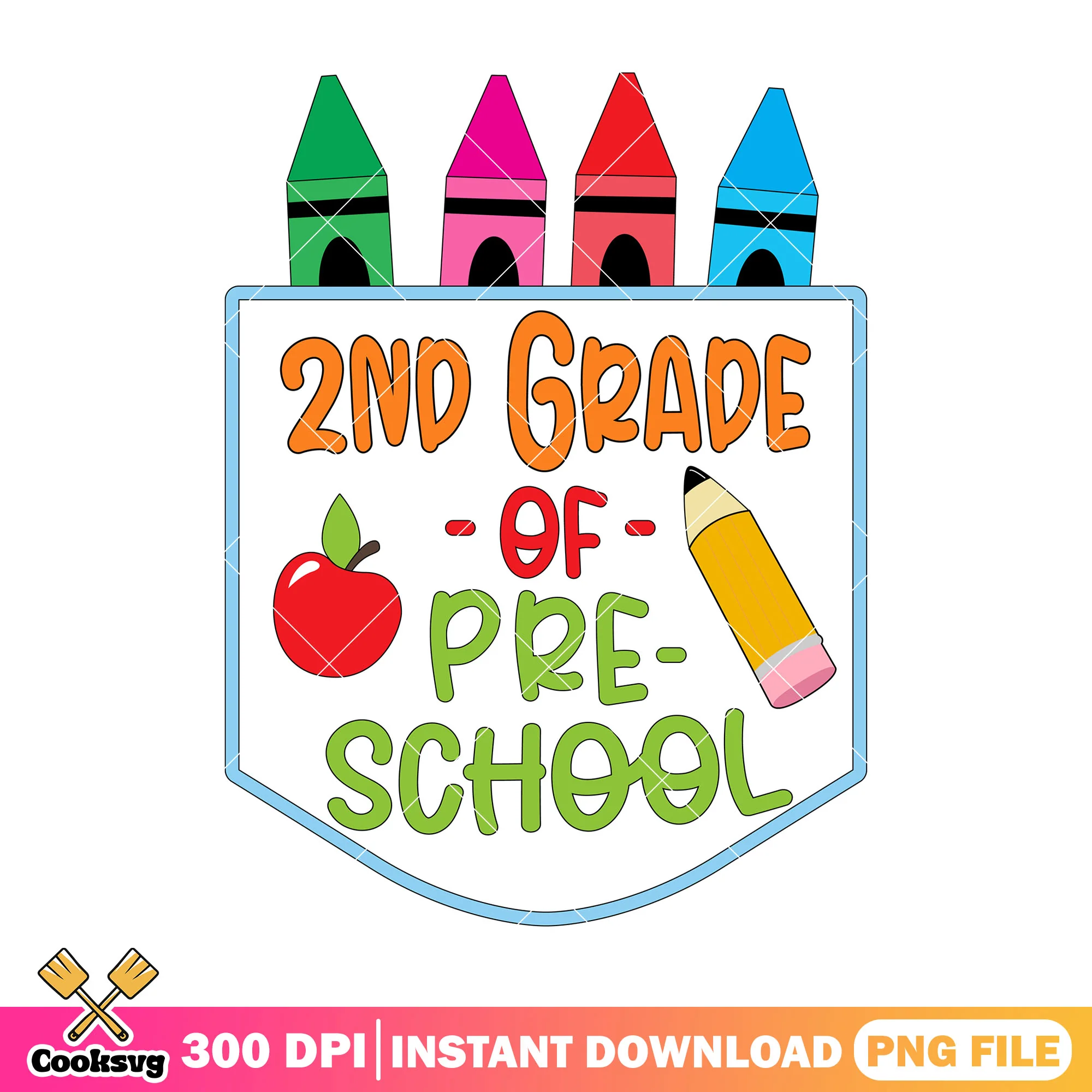 Second pre-school design png, 2nd grade png, going back to school png