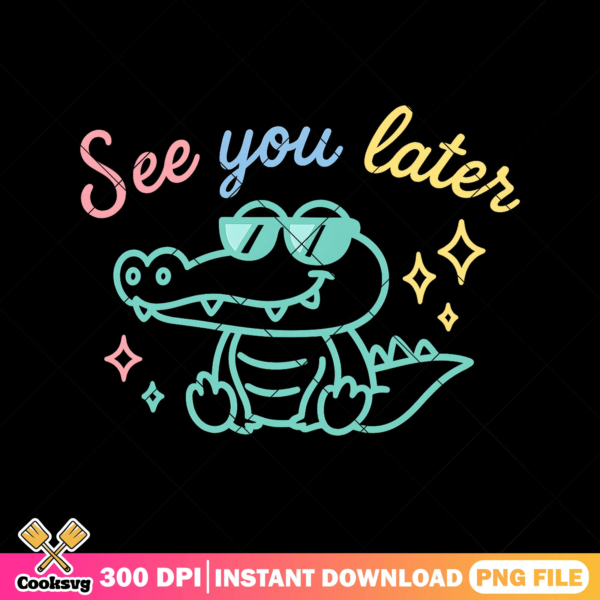 See you later alligator png, see you later png, funny alligator song png