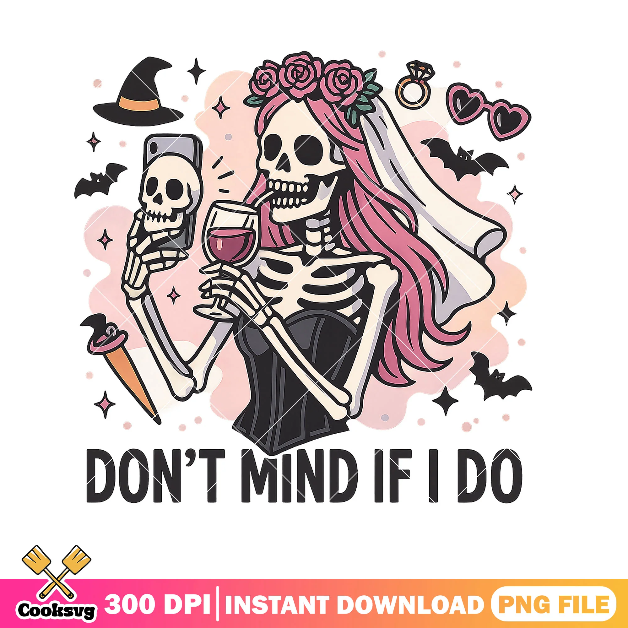 Selfie with skeleton bride png, bride costumes png, halloween art png