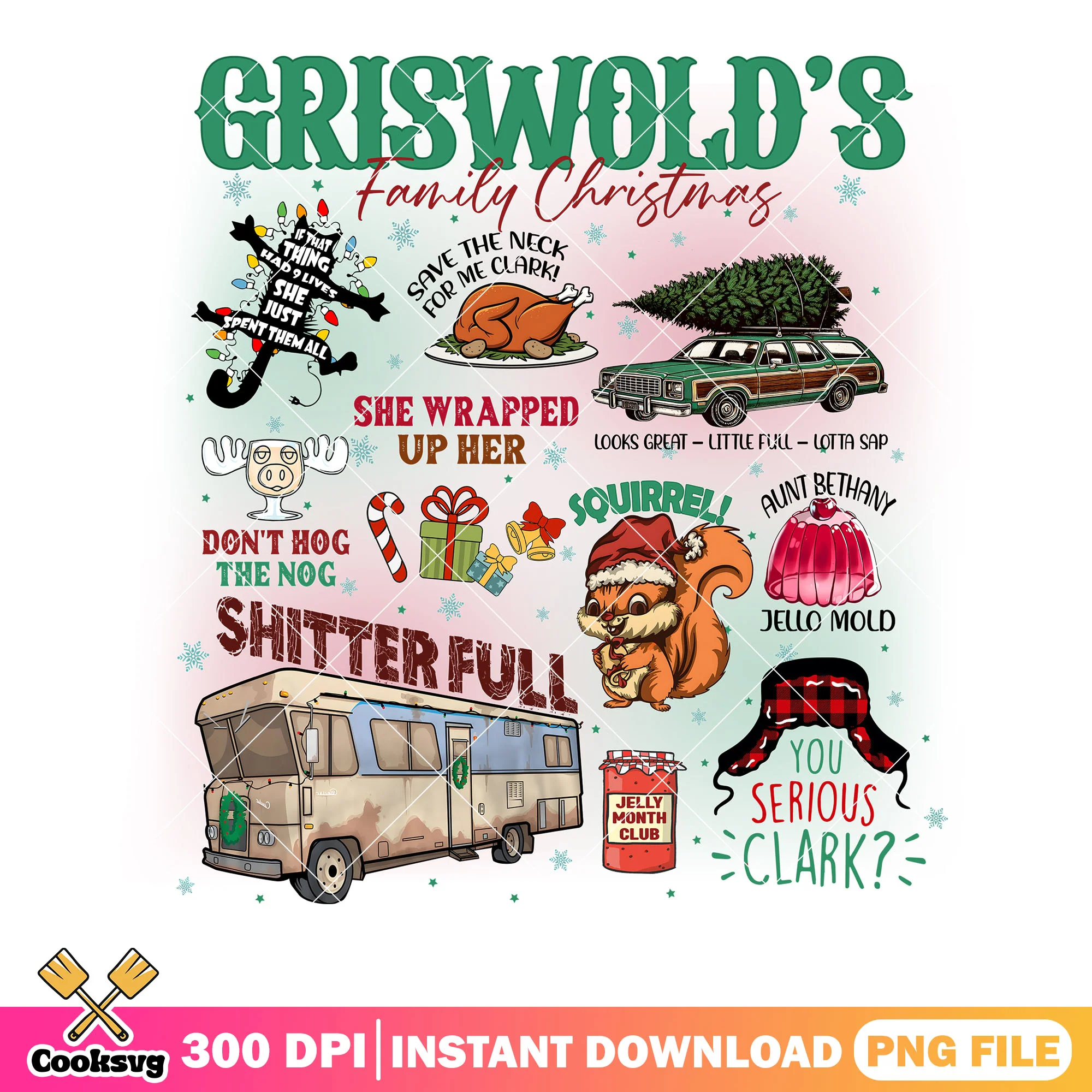 She wrapped up her png, clark griswold png, xmas decorations png