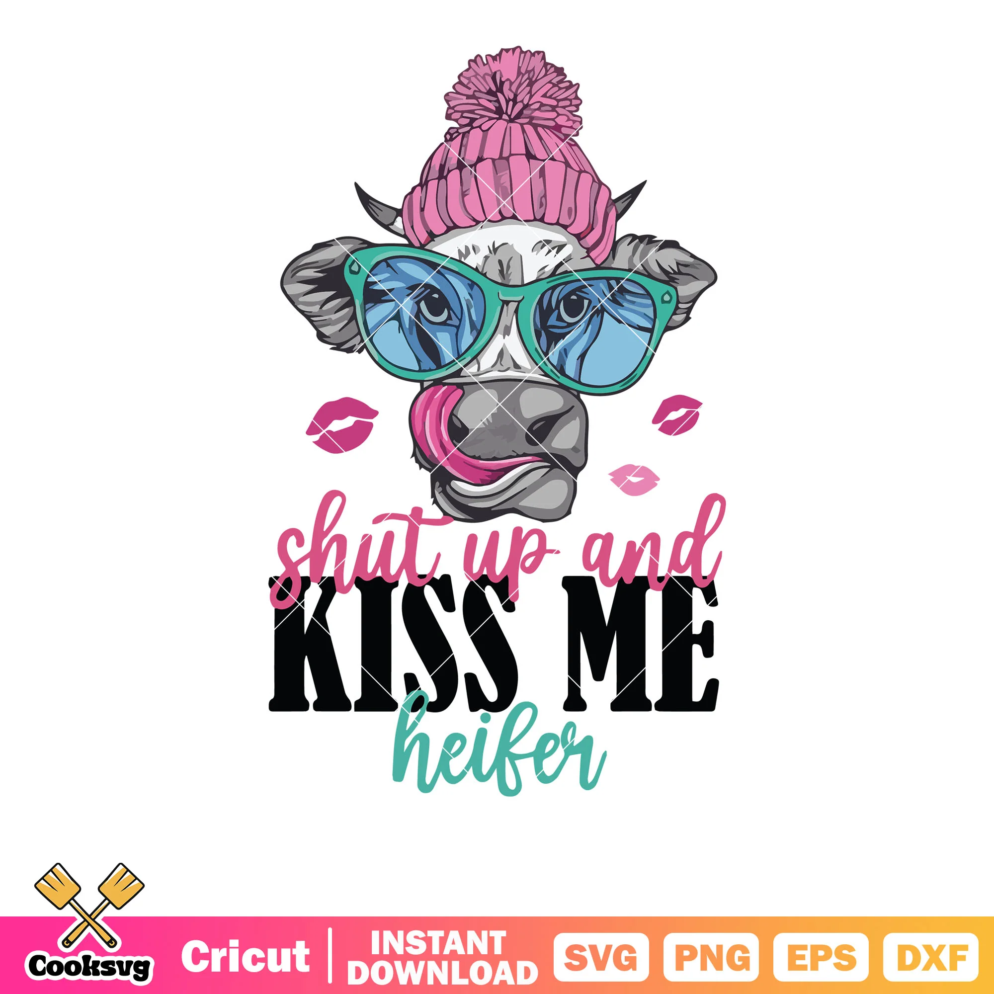 Shut up and kiss me heiter svg, valentine kisses svg, valentine quote svg