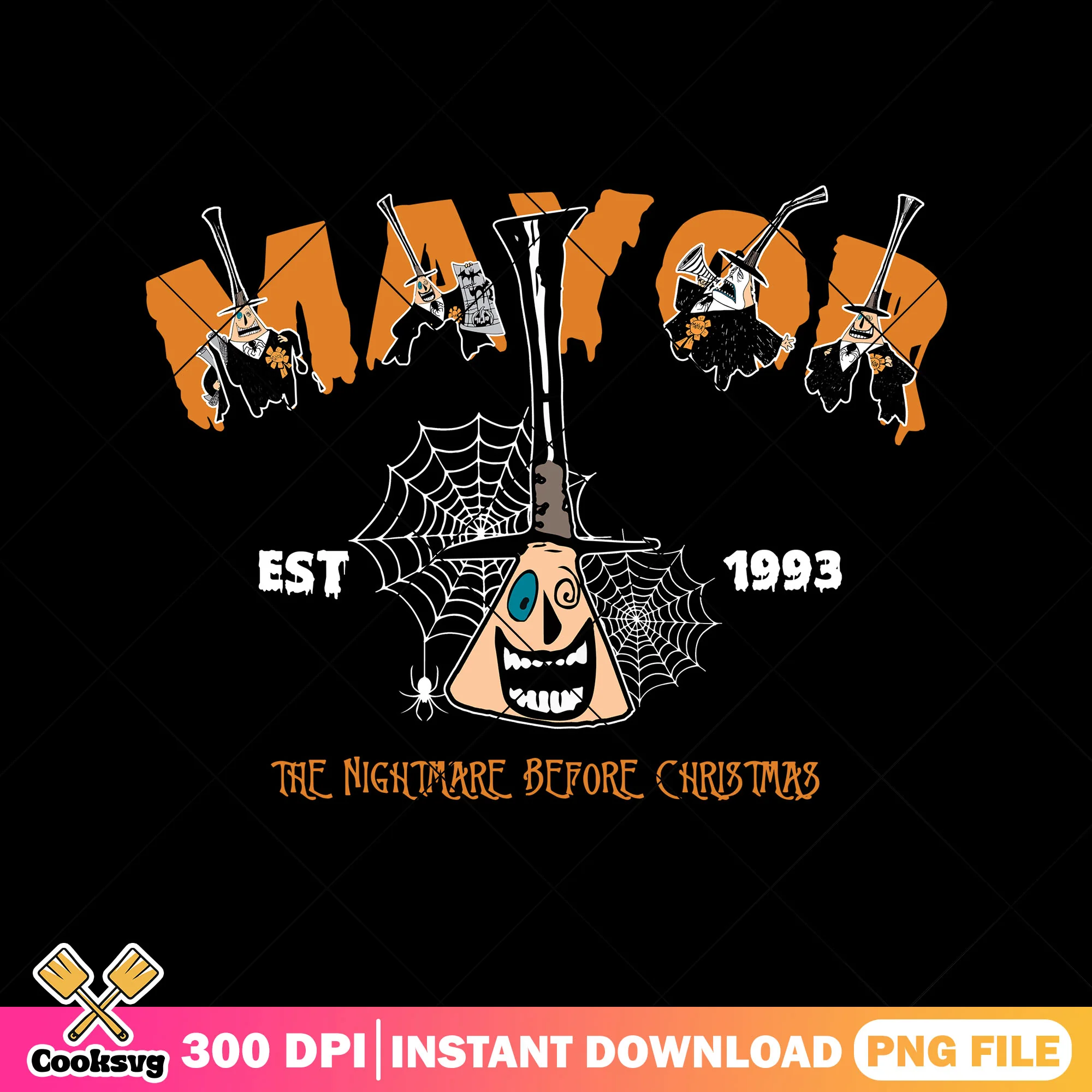 Sinister mayor design png, disney head png, halloween disney png