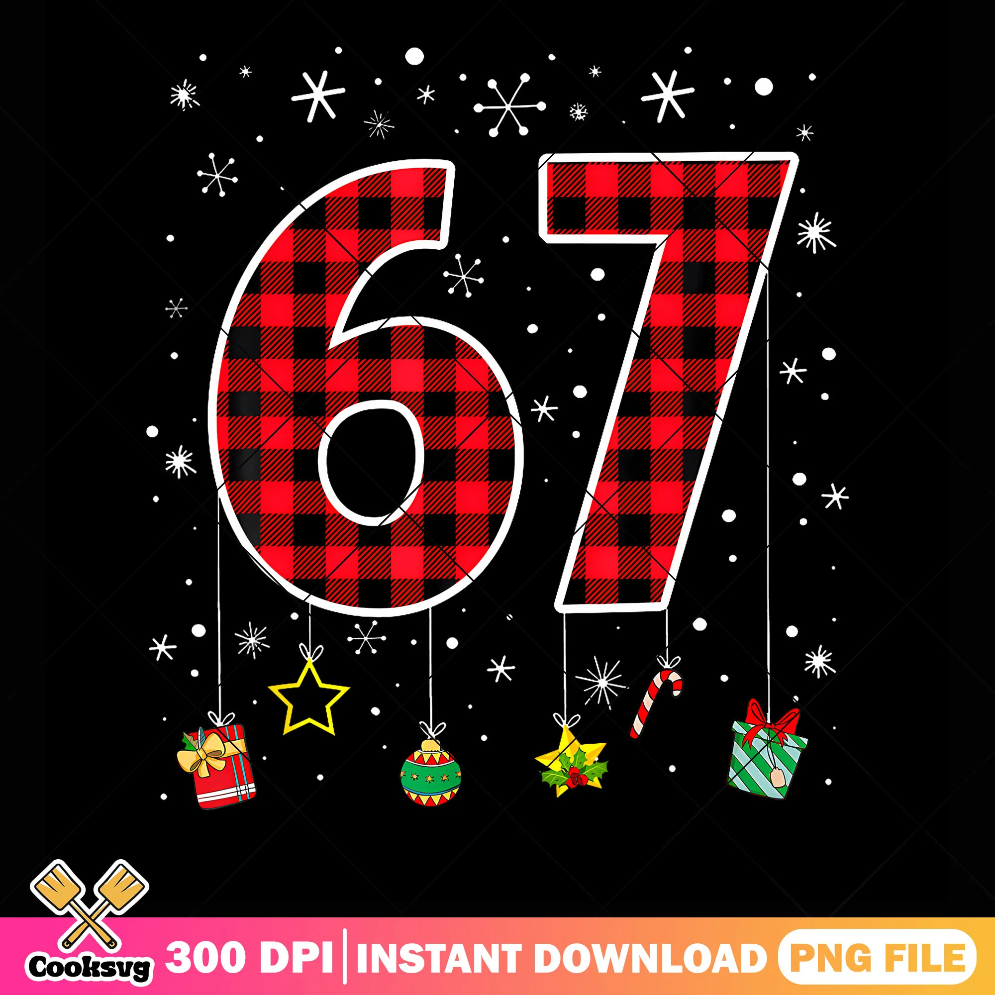 Six seven christmas vibes png, candy cane png, christmas gifts png