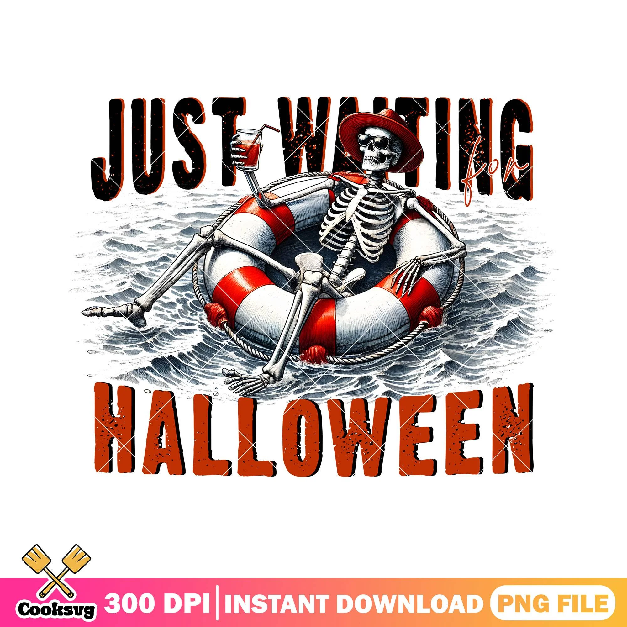 Skeleton just waiting for halloween png, halloween movies png