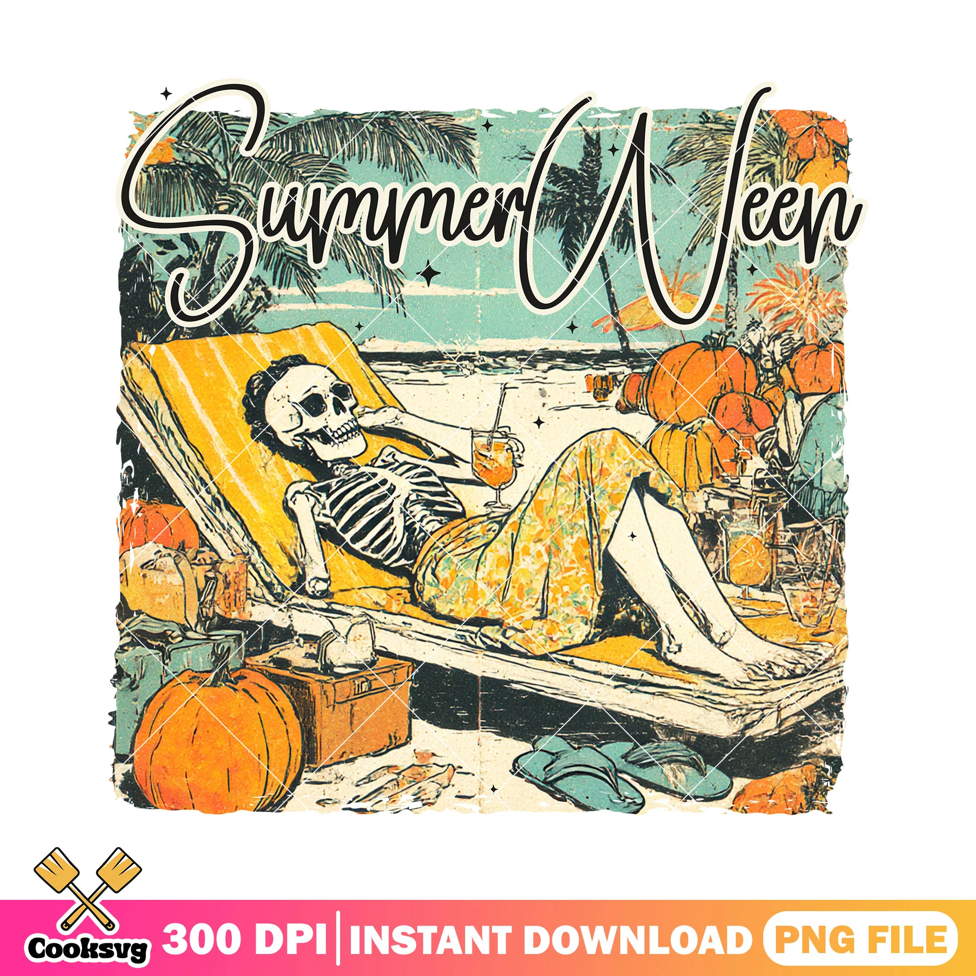 Skeleton summerween relaxing png, human skeleton png