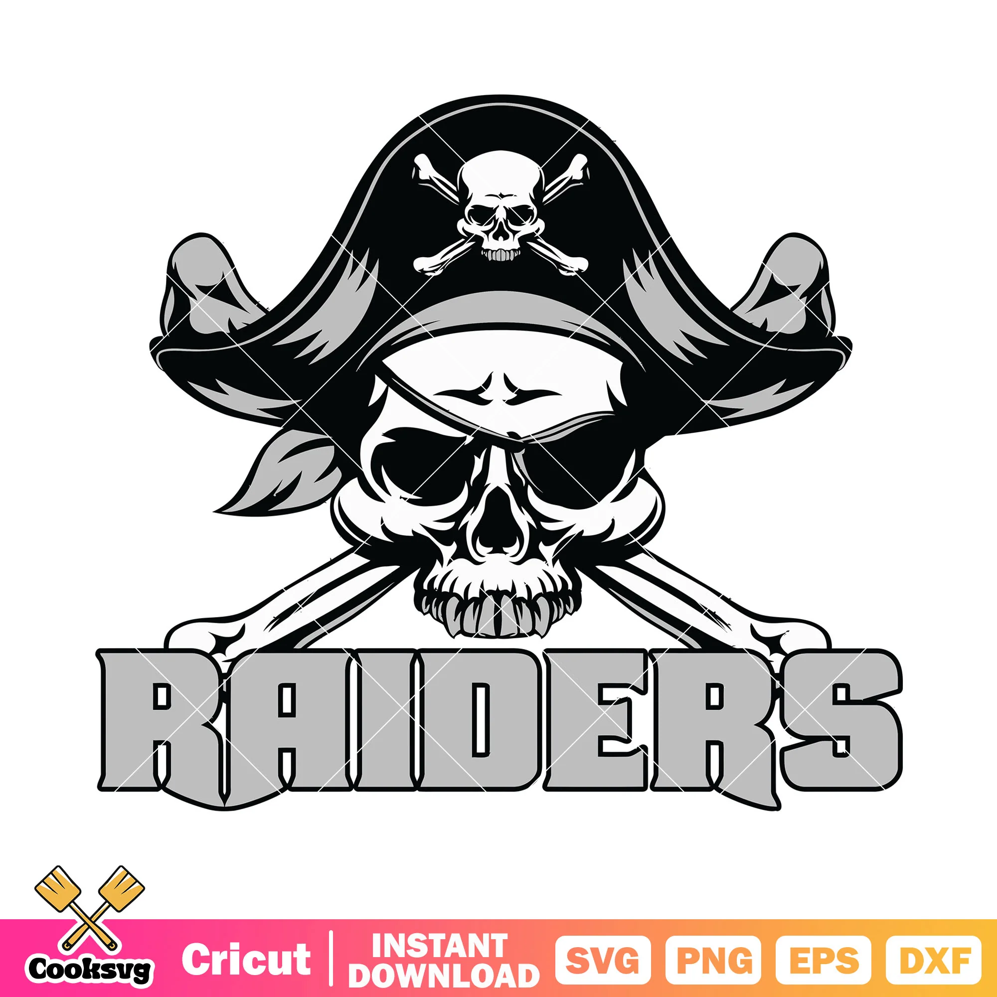 Skull pirate hat captain svg, pirate hat svg, oakland raiders svg,