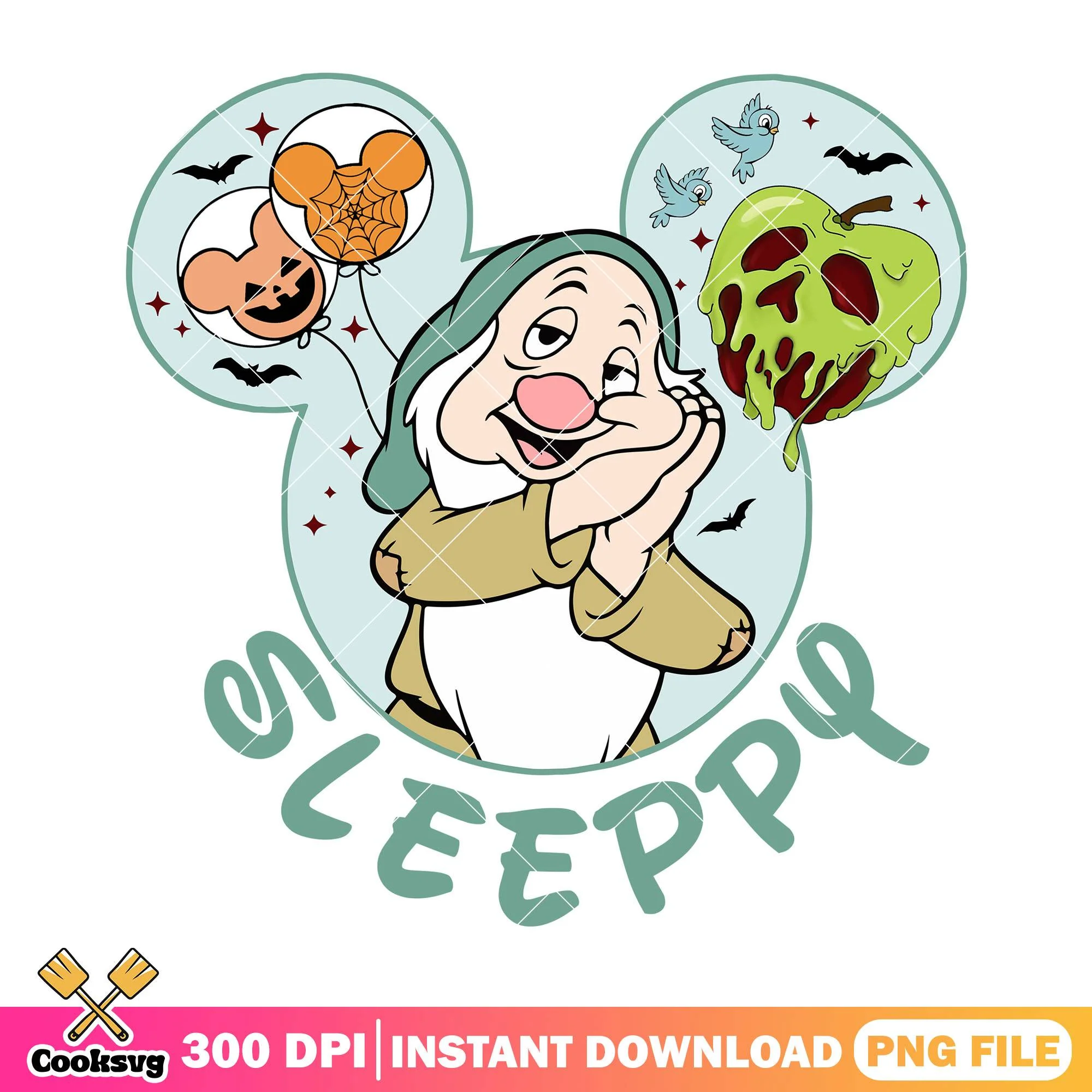 Sleepy dwarf design png, sleepy dwarfs png, snow white png