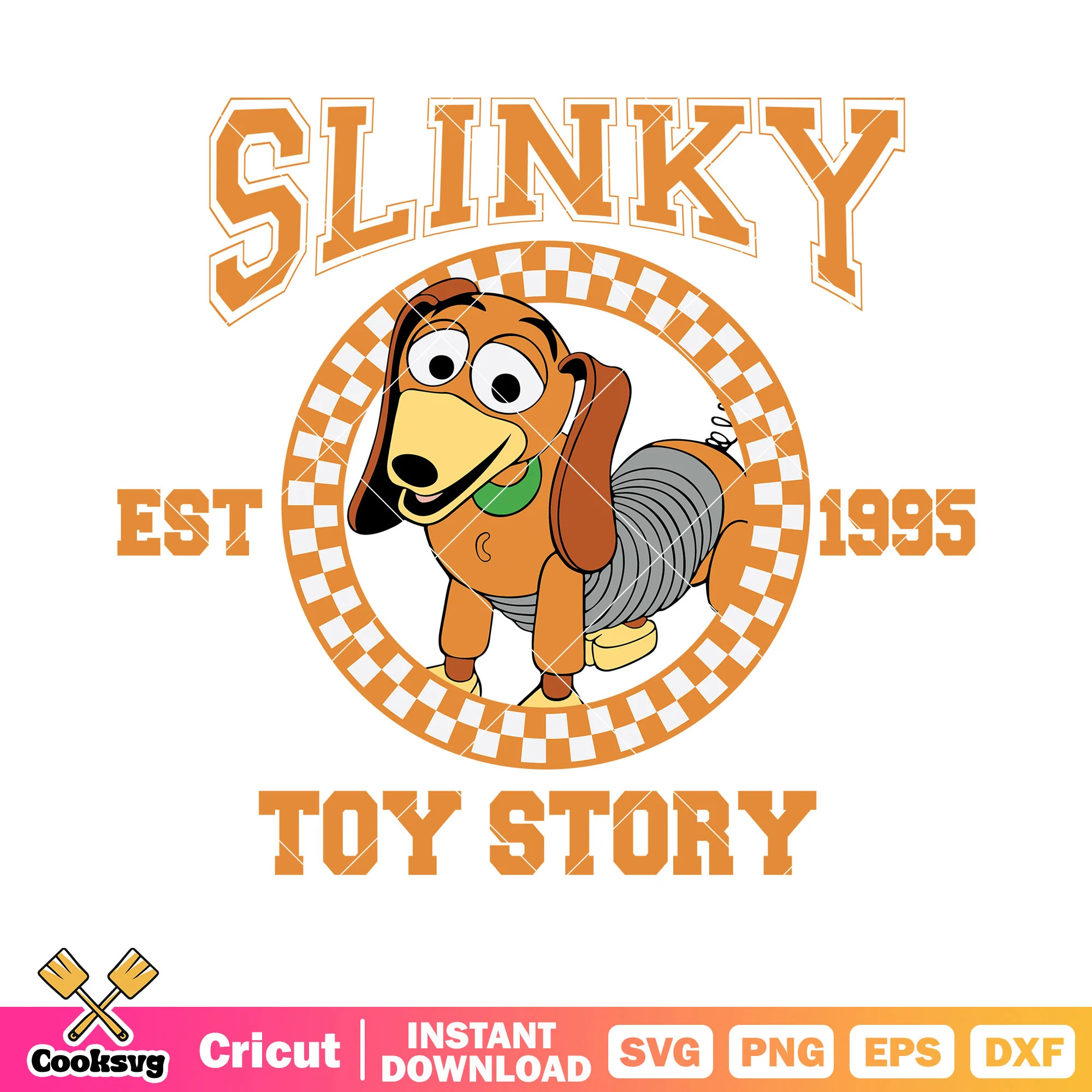 Slinky est 1996 svg, toy story svg, hotdog dog puppy svg