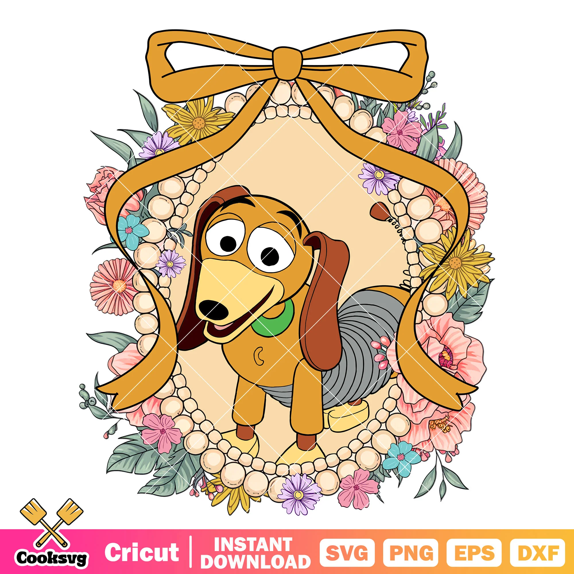 Slinky toy story disney bow tie mirror png, toy story character png