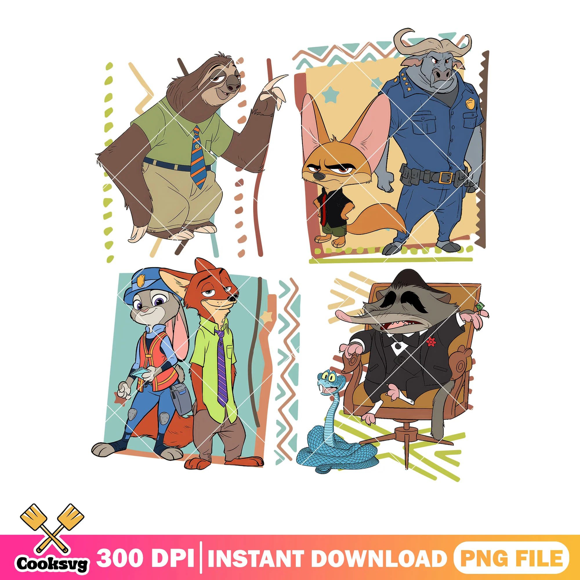Sloth yudy nick mr big png, zootopia movies png, zootopia couple png